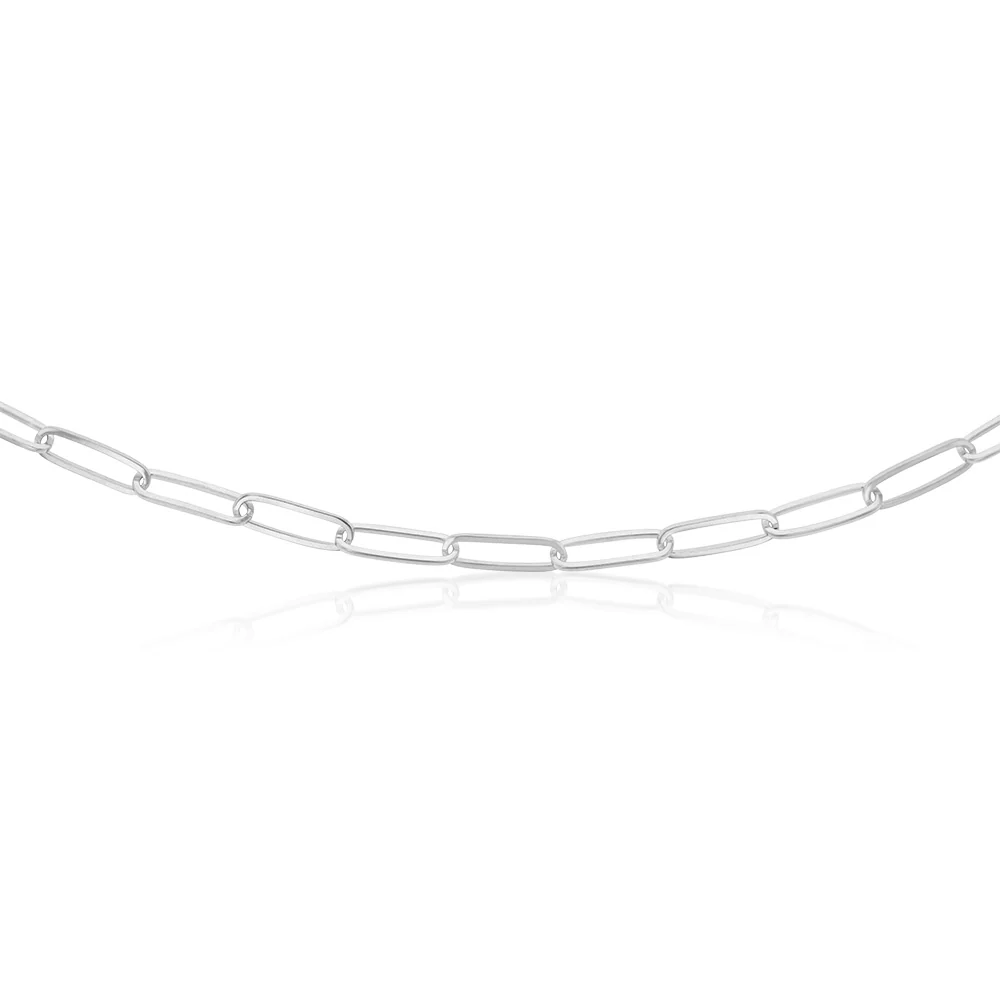 Sterling Silver Paperclip 45cm Chain - Image 2