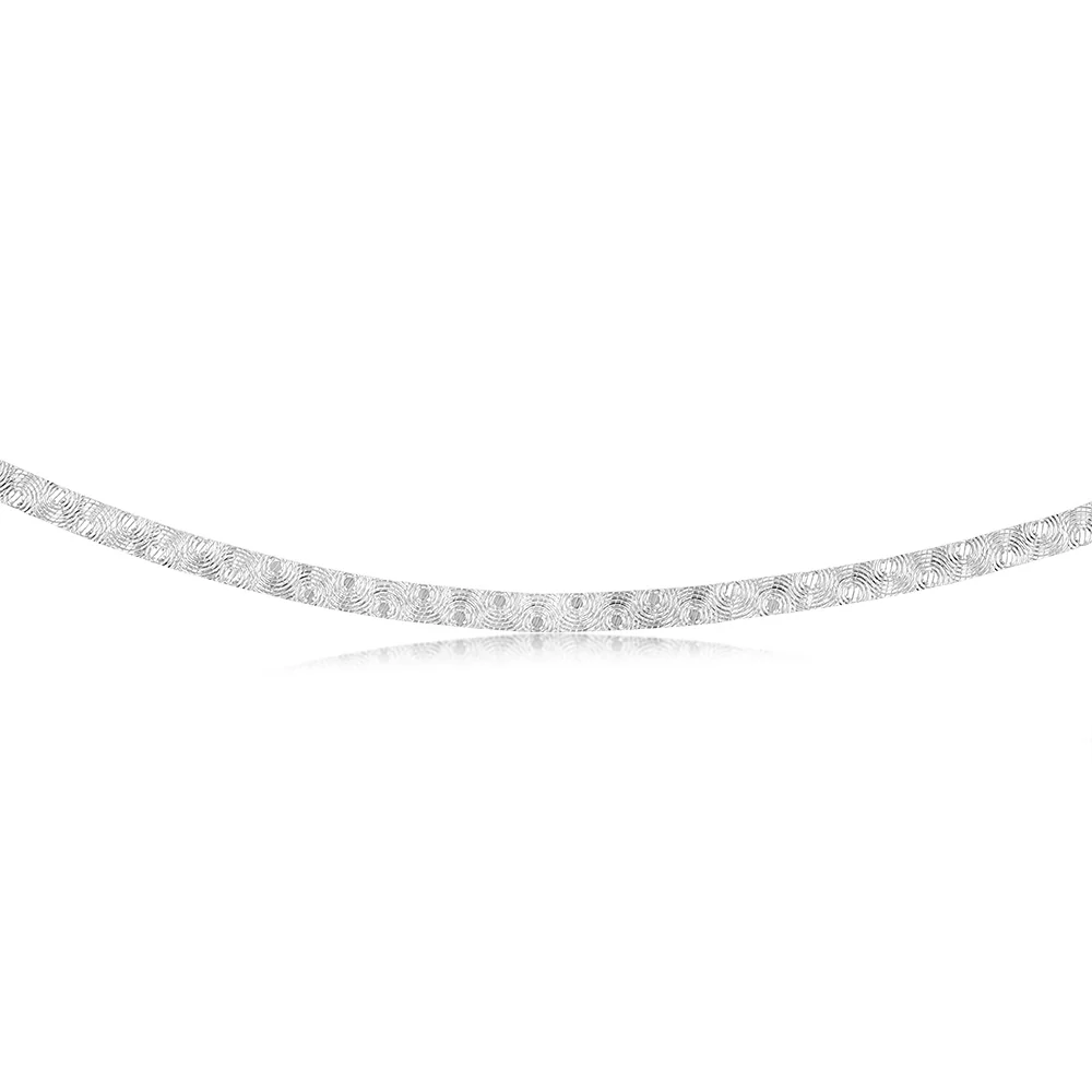 Sterling Silver Patterned 40cm Choker Chain - Image 2