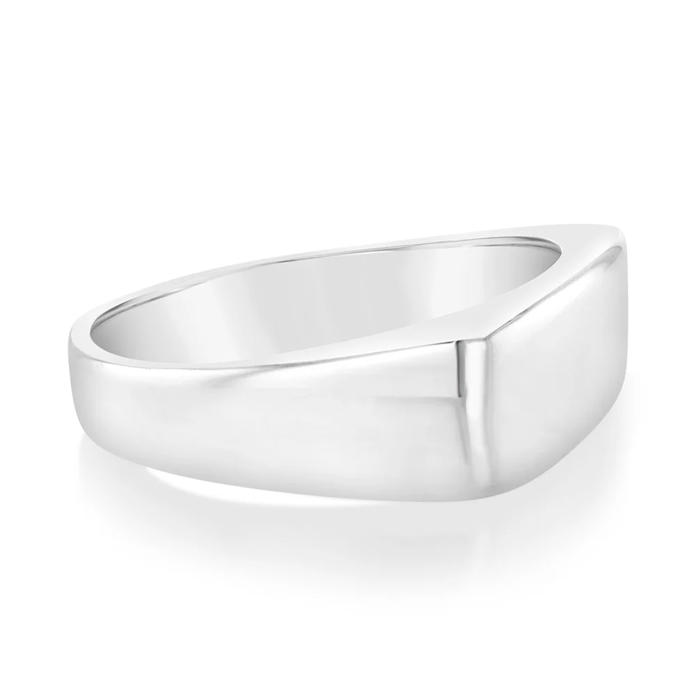 Sterling Silver Plain Signet Ring - Image 2