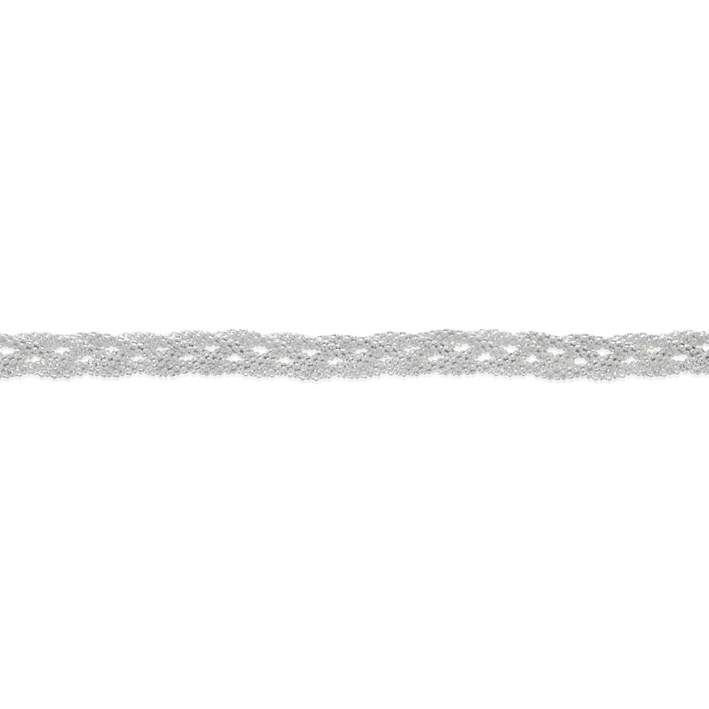 Sterling Silver Polished Mesh Bracelet - Image 3
