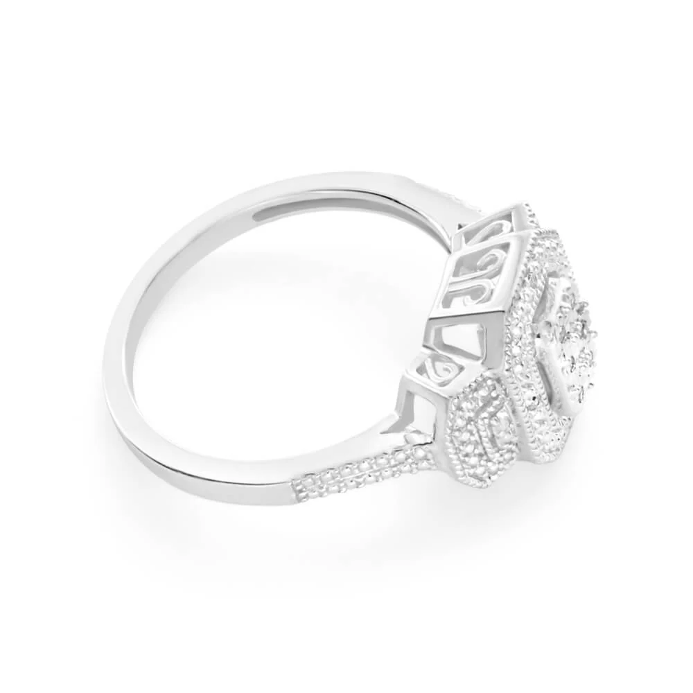 Sterling Silver Prestigious Diamond Ring - Image 2