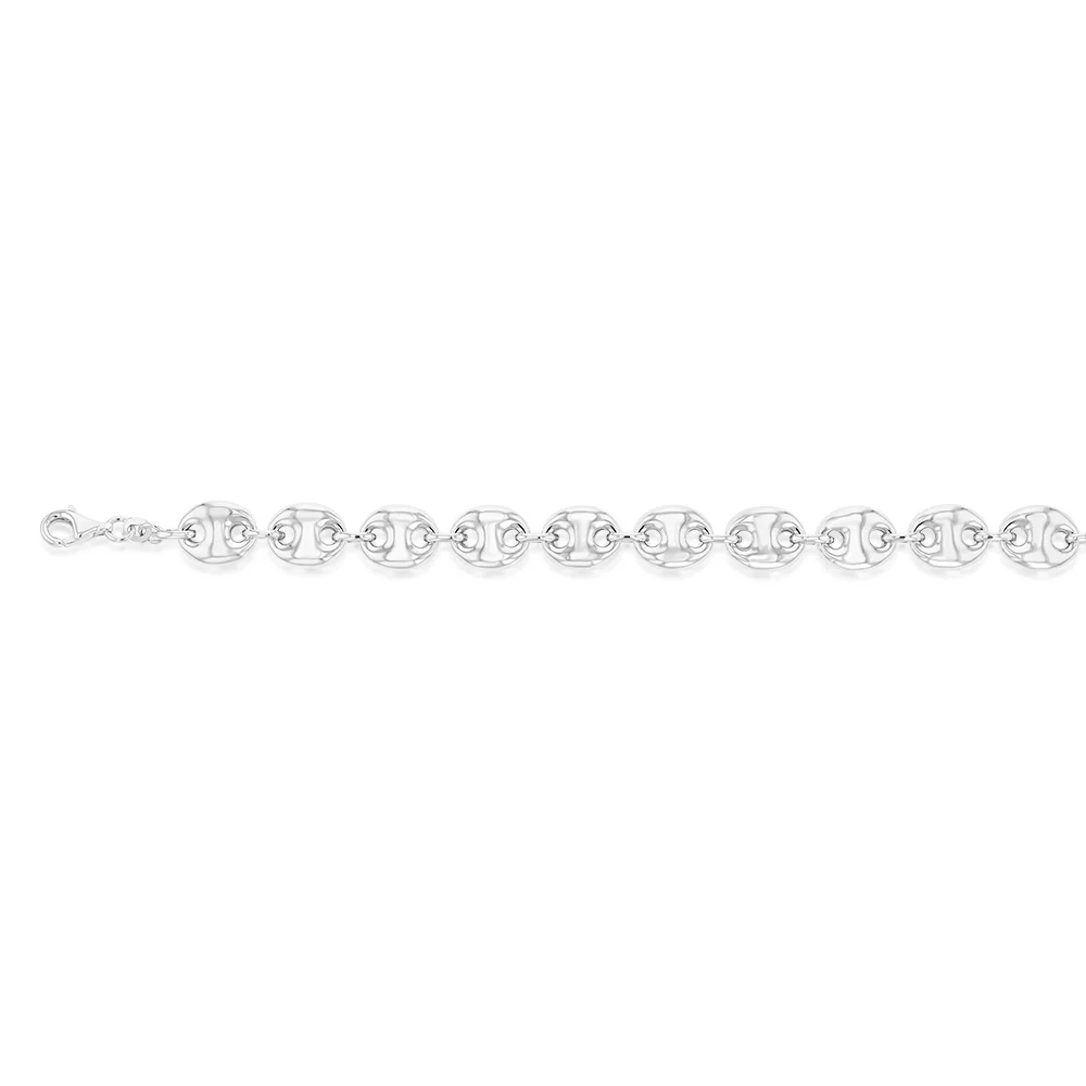 Sterling Silver Puff 17.5cm Bracelet - Image 2