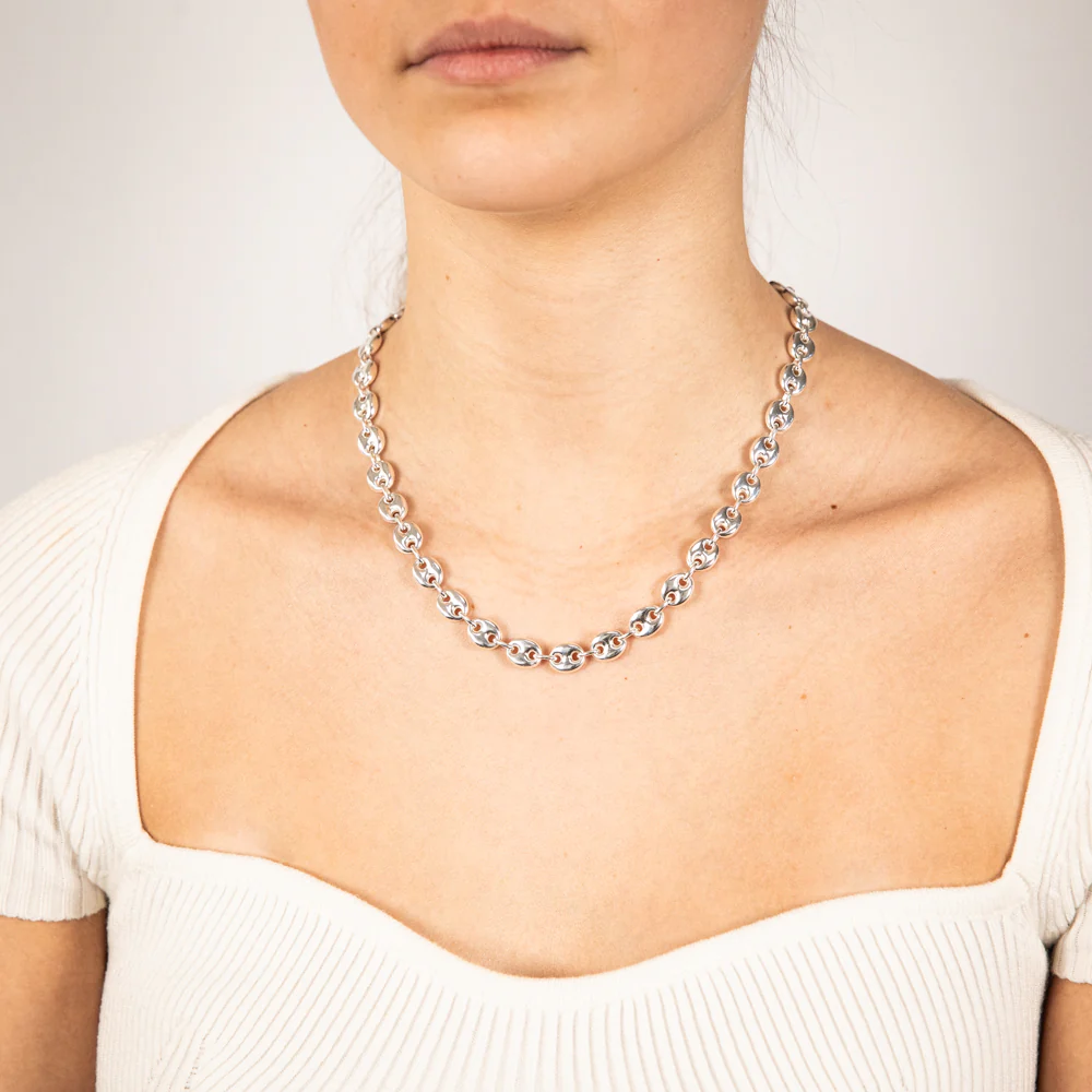 Sterling Silver Puff 45.5cm Chain - Image 2