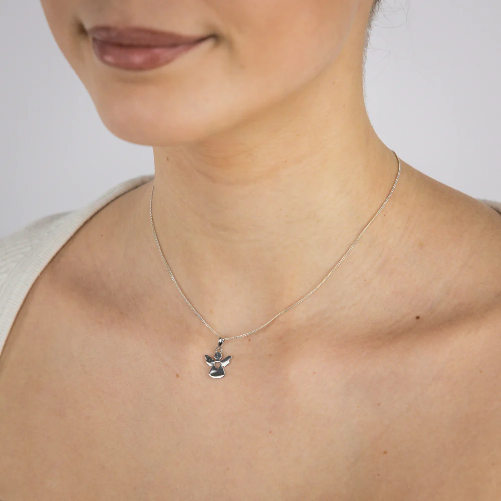 Sterling Silver Rhodium Plated Plain Small 12mm Pendant - Image 2