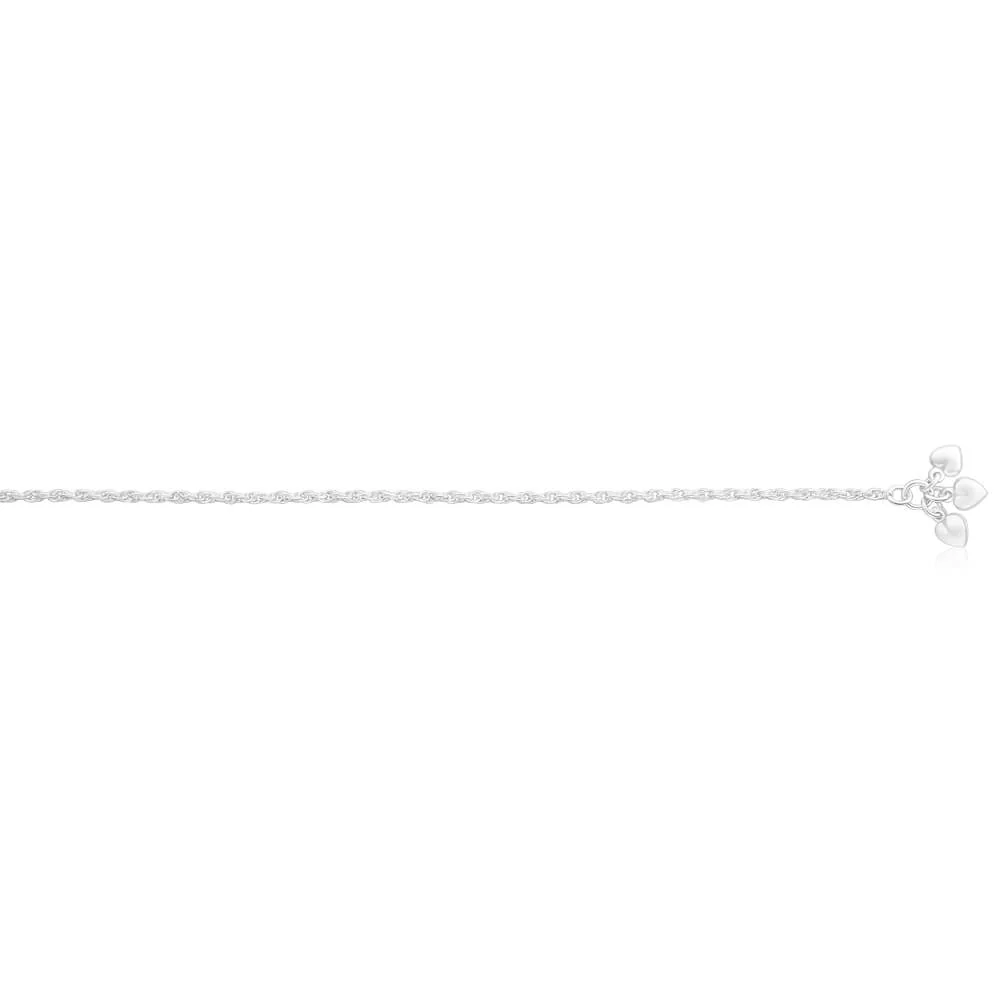 Sterling Silver Rope Anklet - Image 2