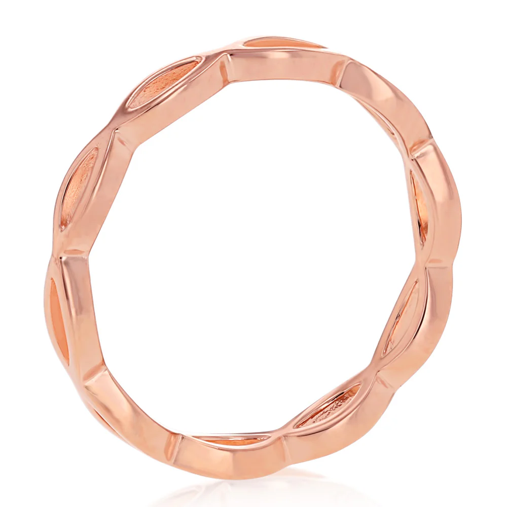 Sterling Silver Rose Gold Plated Fancy Ring - Image 2