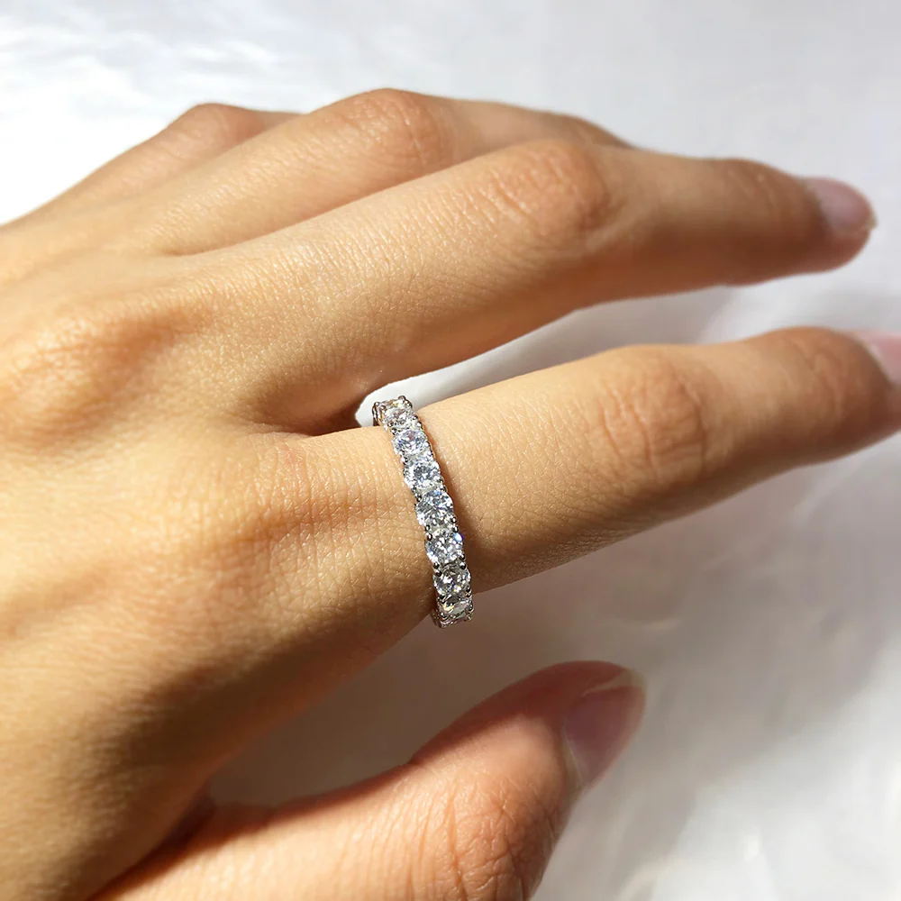 Sterling Silver Round Zirconia Wrap-Around Ring   *NO RESIZE* - Image 3