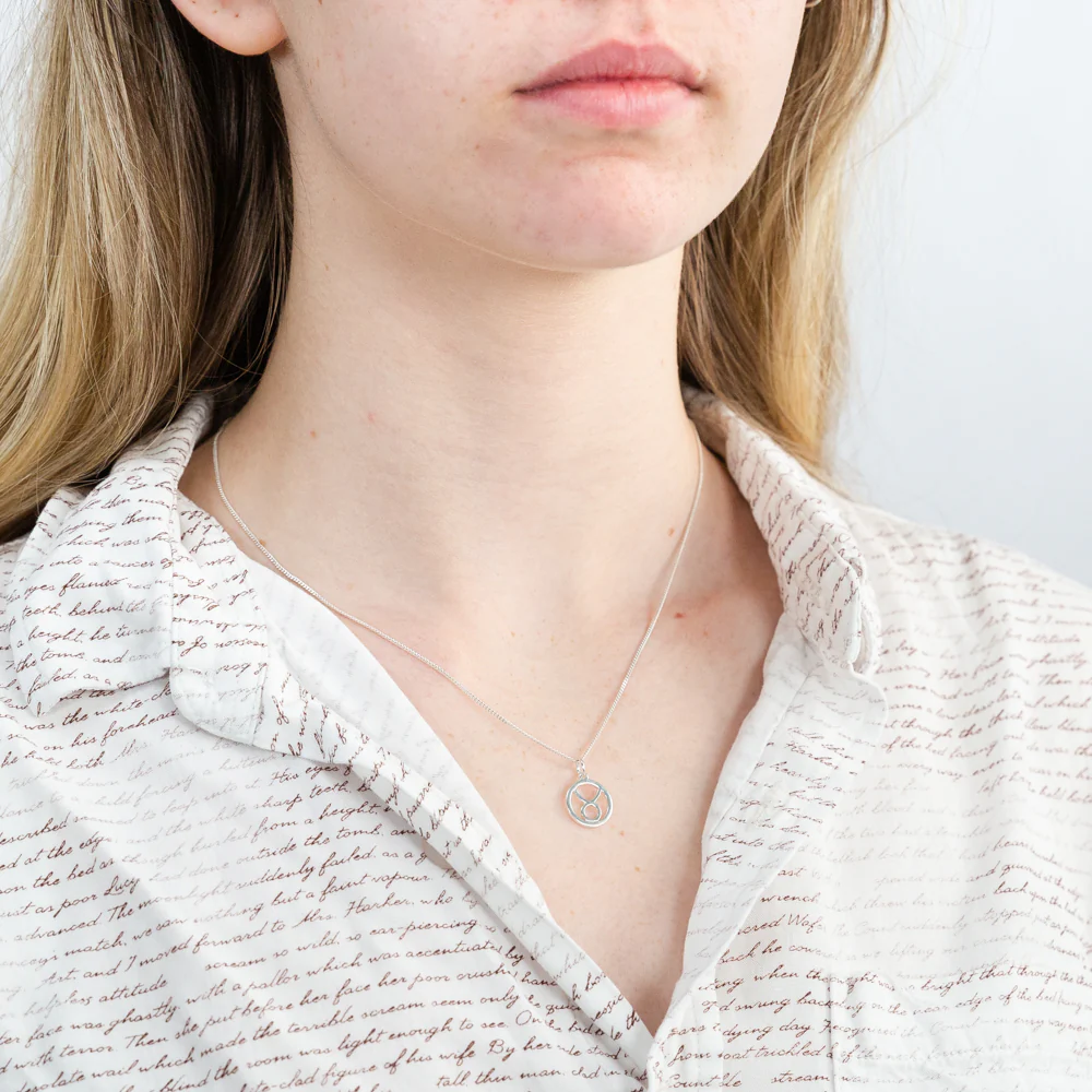 Sterling Silver Round Zodiac/Star Sign Tarus Pendant - Image 2