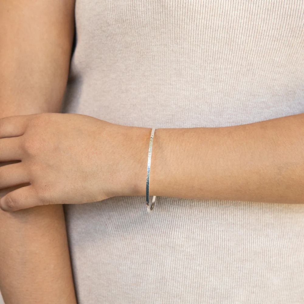 Sterling Silver Simple 65mm Bangle - Image 2