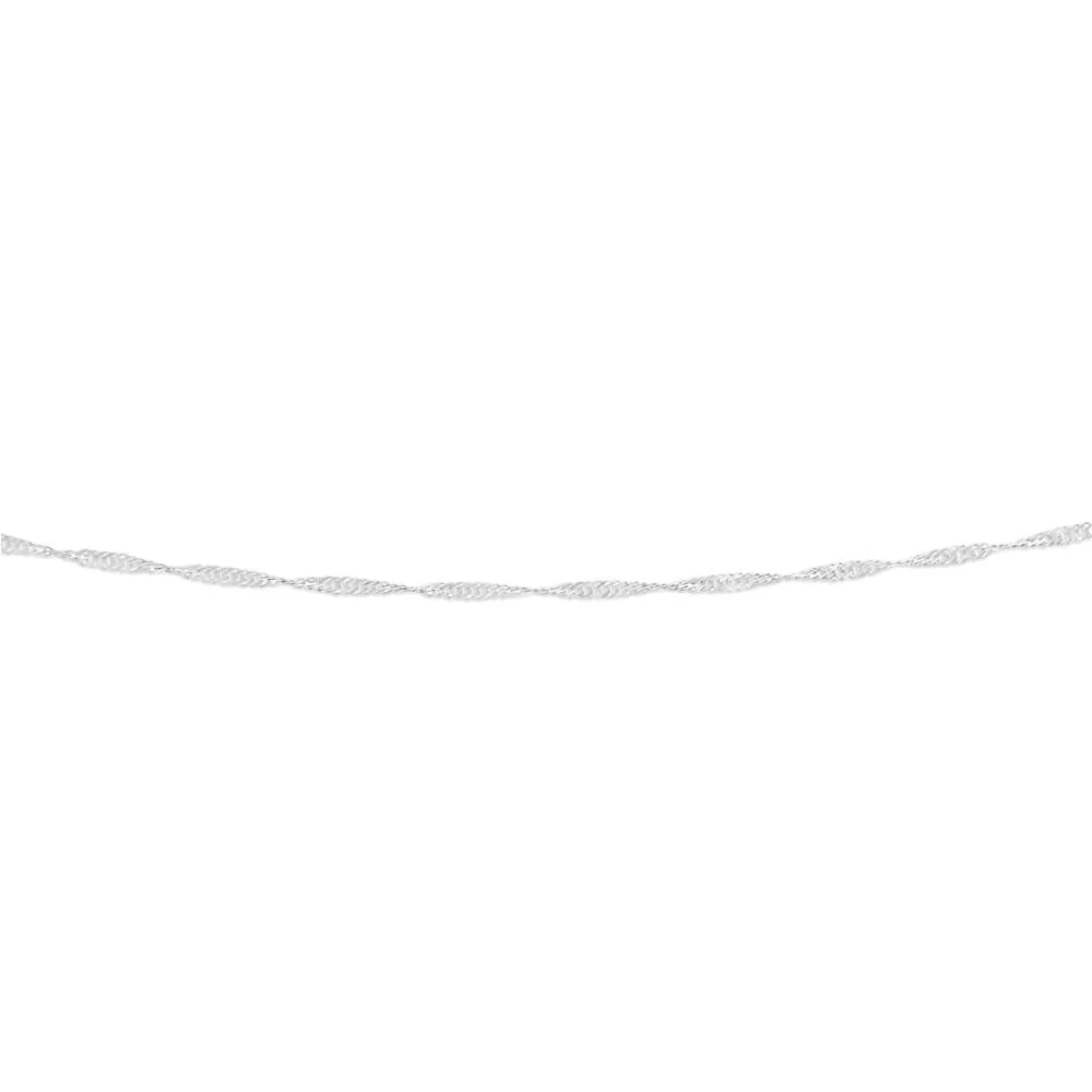 Sterling Silver Singapore 30 Gauge 45cm Chain - Image 2