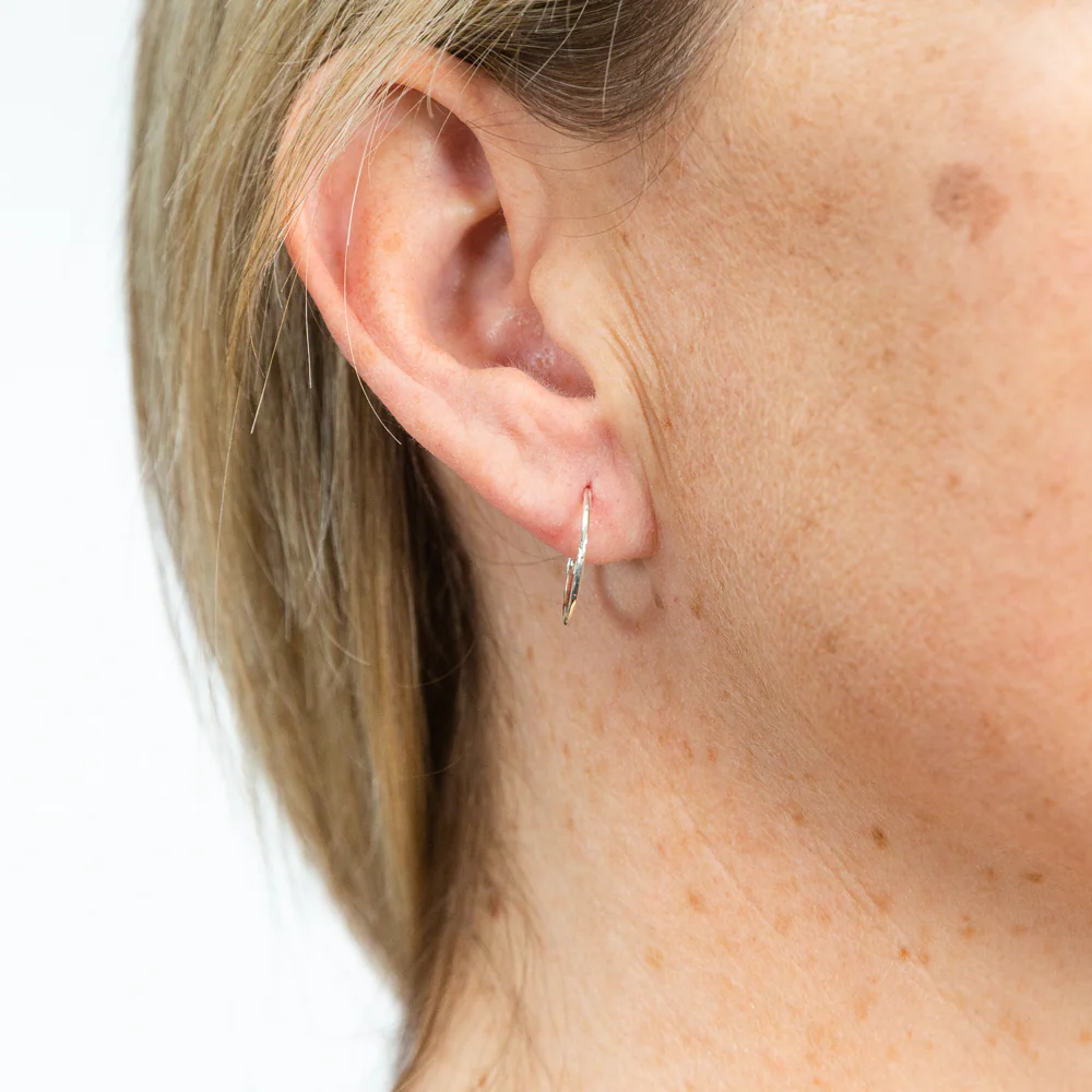 Sterling Silver Sleeper Facet 16mm Earrings - Image 2
