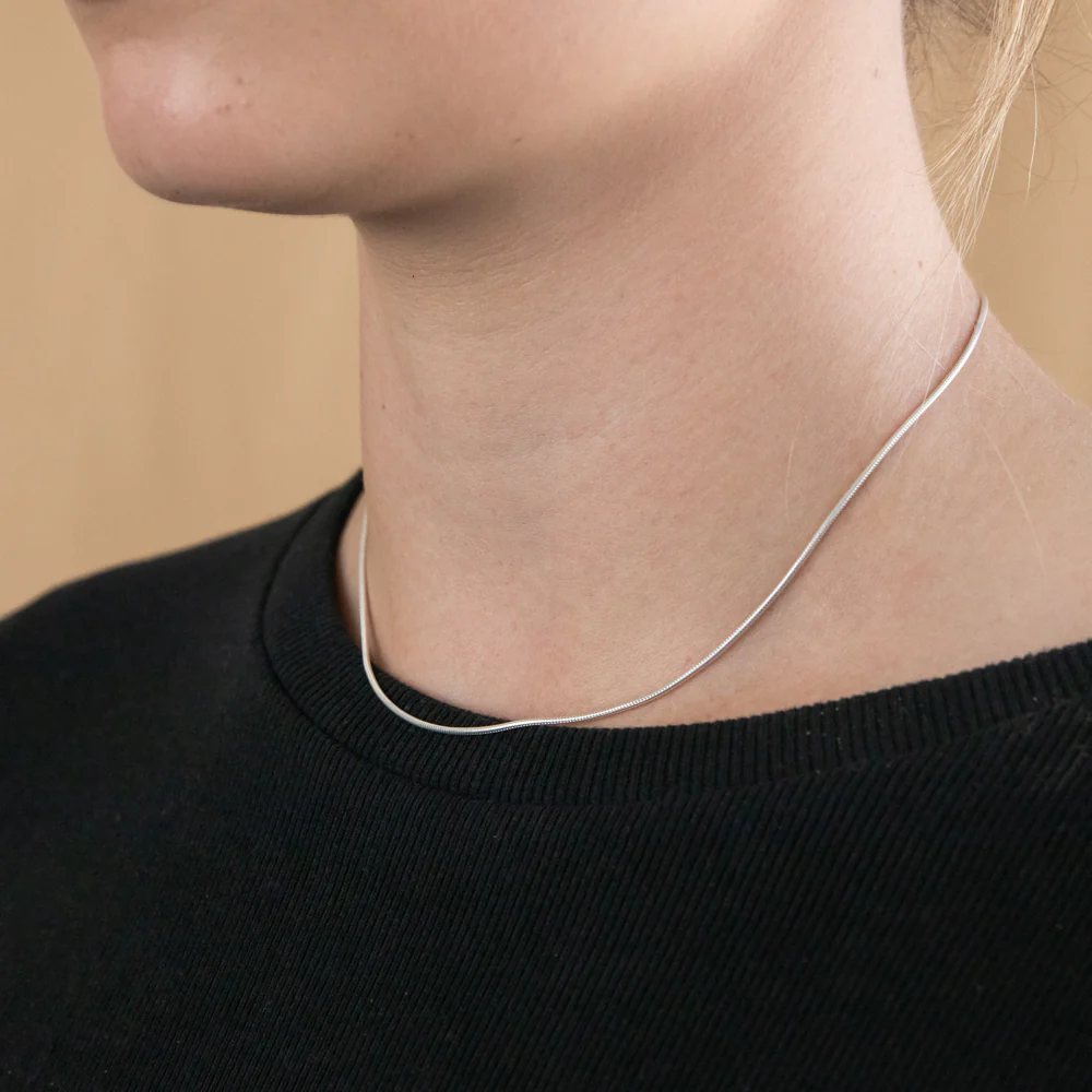 Sterling Silver Snake 40cm Chain - Image 4