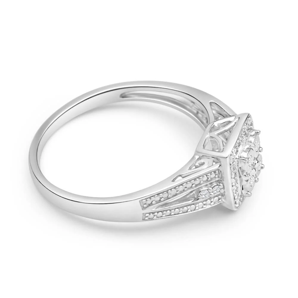 Sterling Silver Striking Diamond Ring - Image 2