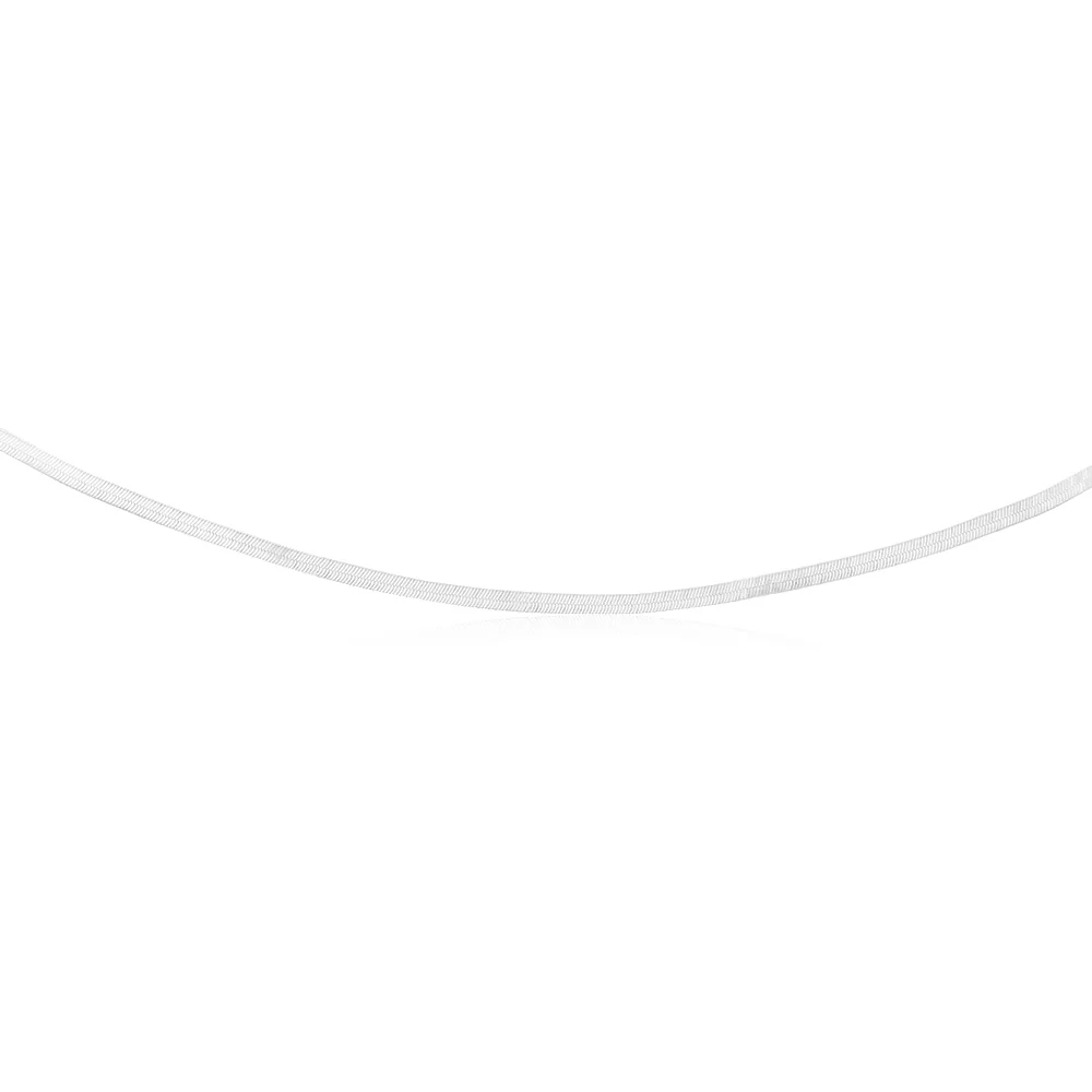 Sterling Silver Textured Herringbone 45.5cm Chain - Image 2