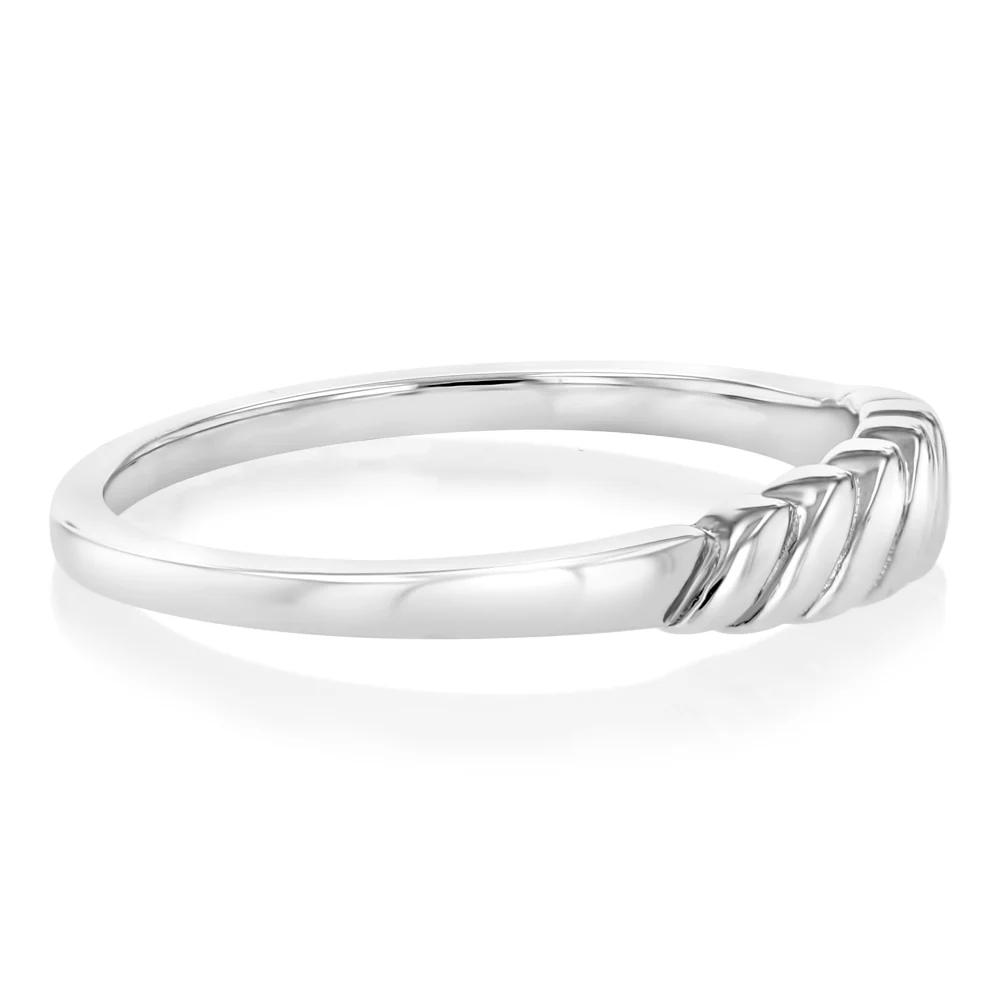 Sterling Silver Thin Croissant Ring - Image 2