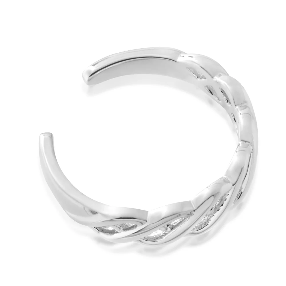 Sterling Silver Toe Ring Plait - Image 2