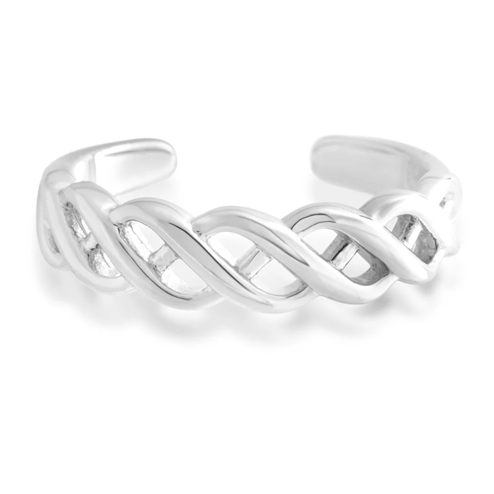 Sterling Silver Toe Ring Plait - Image 3