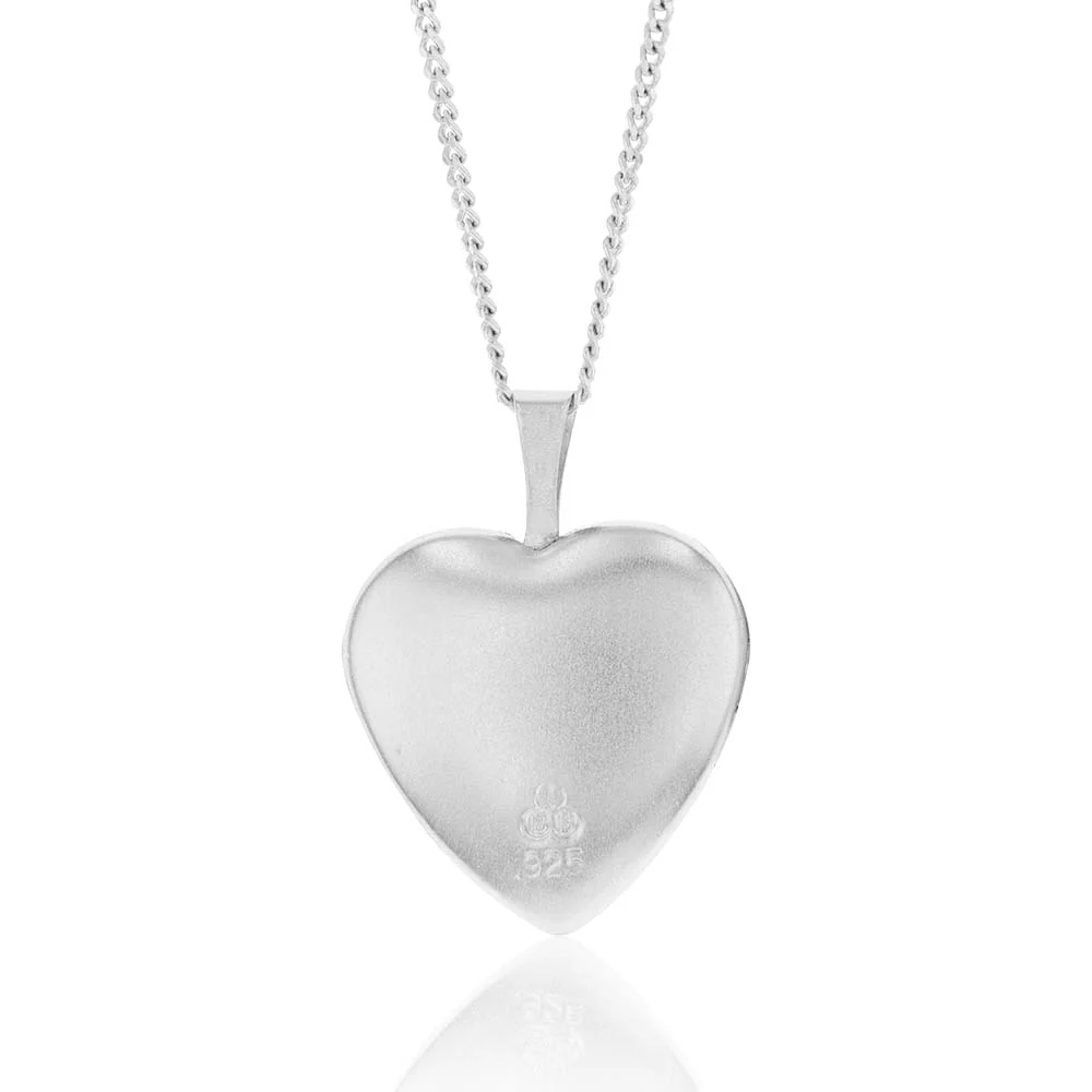 Sterling Silver Tree of Life 16mm x 21mm Heart Locket Rhodium Plated - Image 2