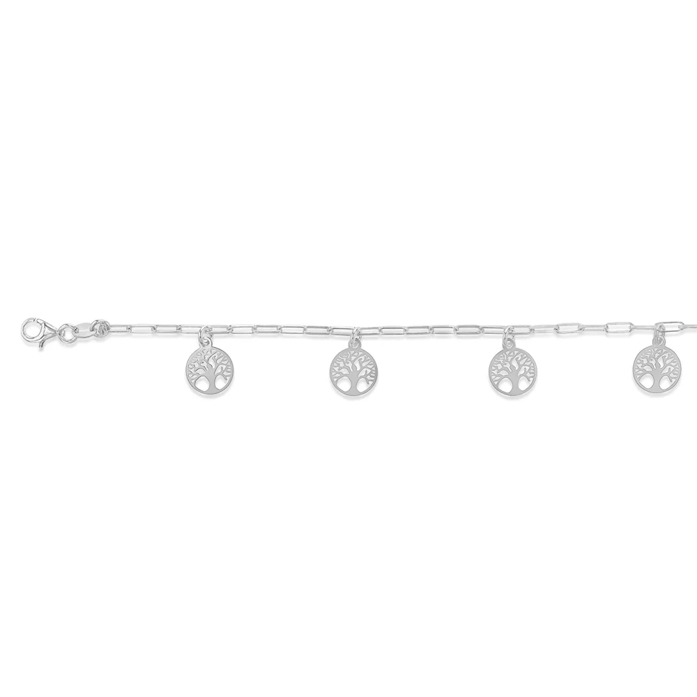 Sterling Silver Tree Of Life Charm 19cm Bracelet - Image 2