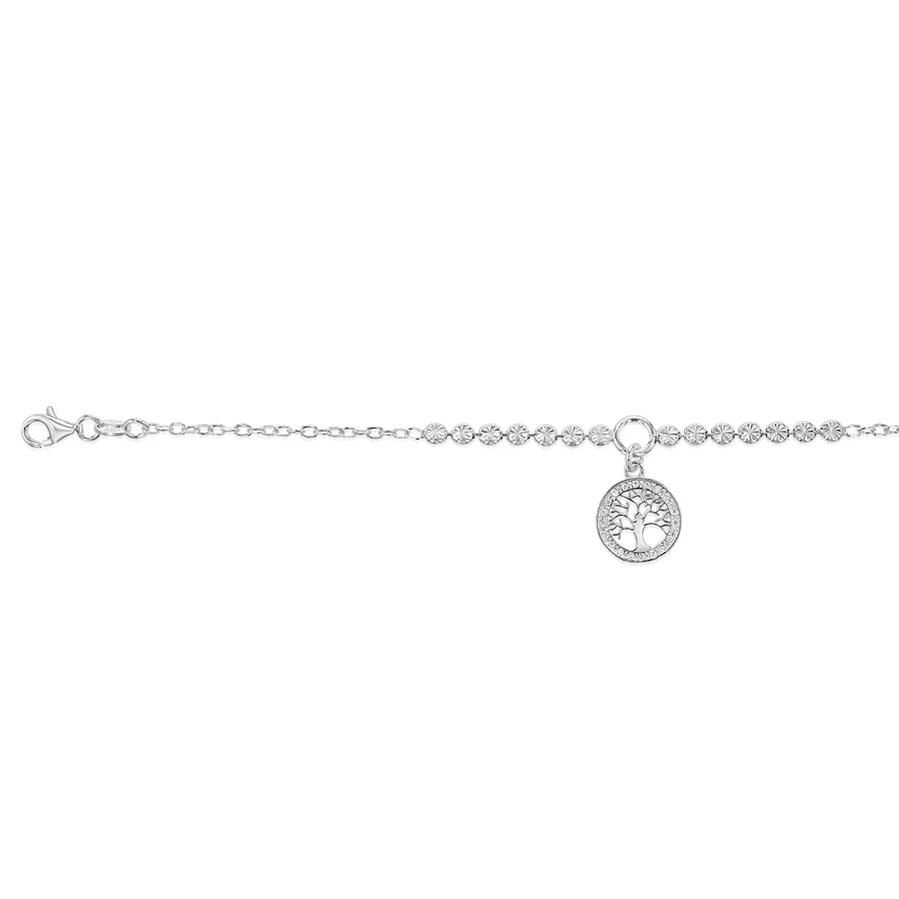 Sterling Silver Tree Of Life Fancy 19cm Bracelet - Image 2