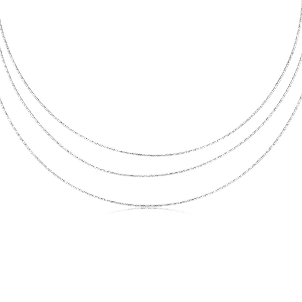 Sterling Silver Triple Layer 40+5cm Chain - Image 2
