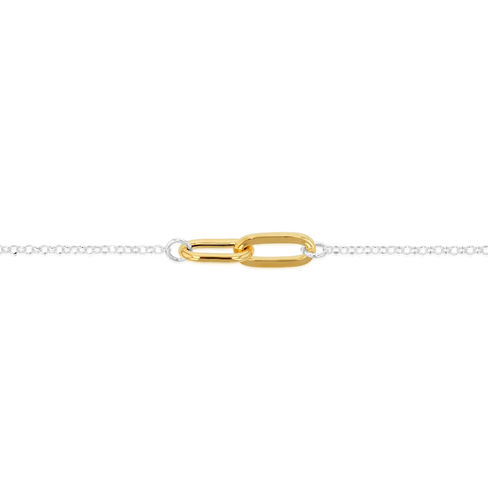 Sterling Silver Two Tone Infinity 17+2cm Bracelet - Image 3