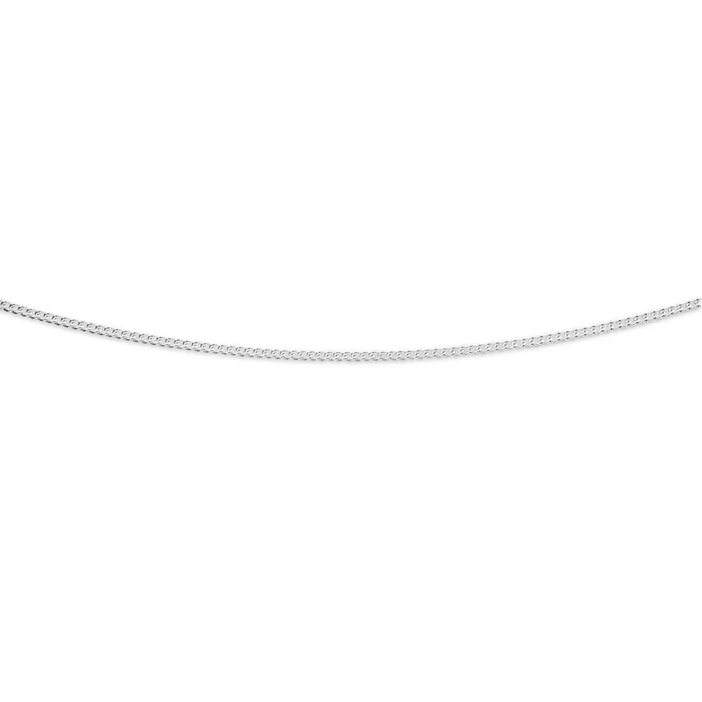 Sterling Silver Unisex Curb 50 Gauge 45cm Chain - Image 2