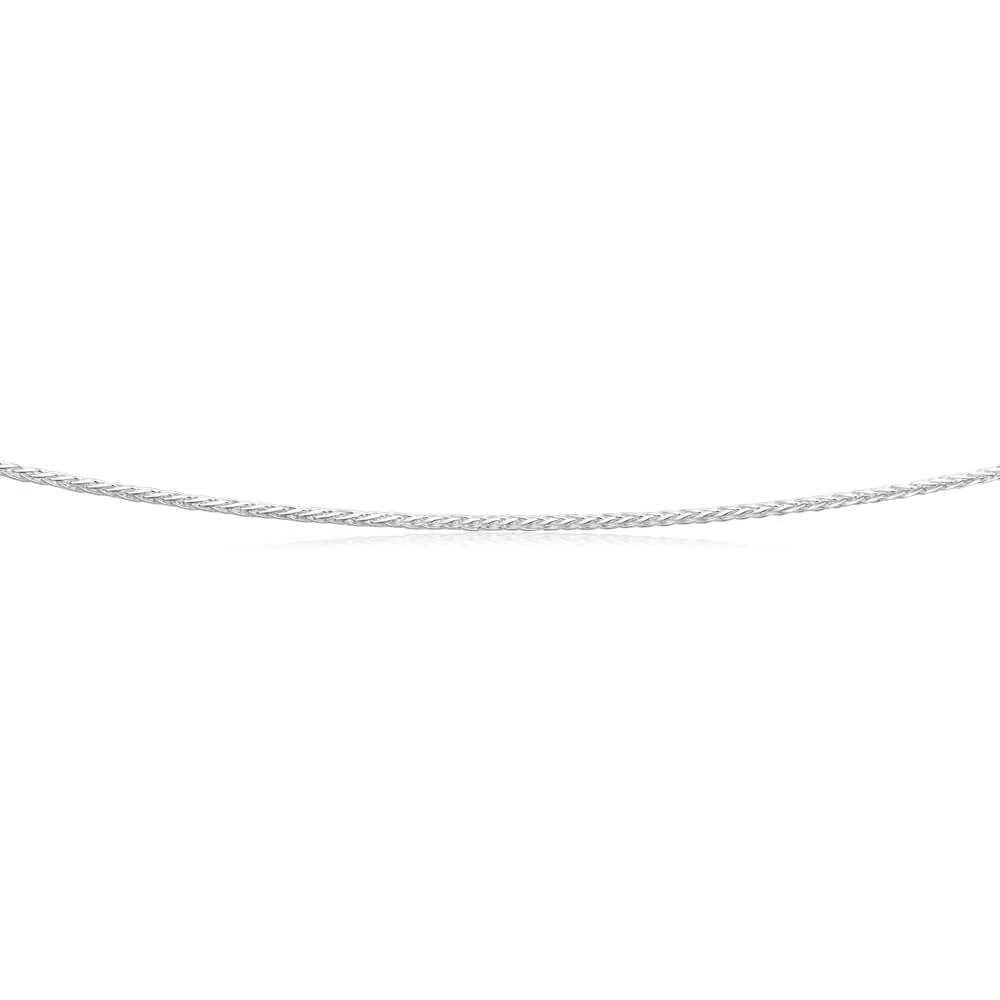 Sterling Silver Wheat Adjustable Heart Drop Chain 50cm - Image 2