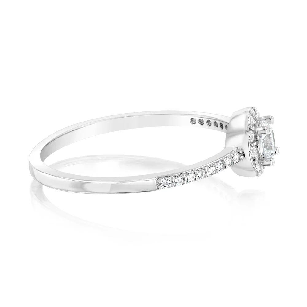 Sterling Silver White Cubic Zirconia Ring - Image 2