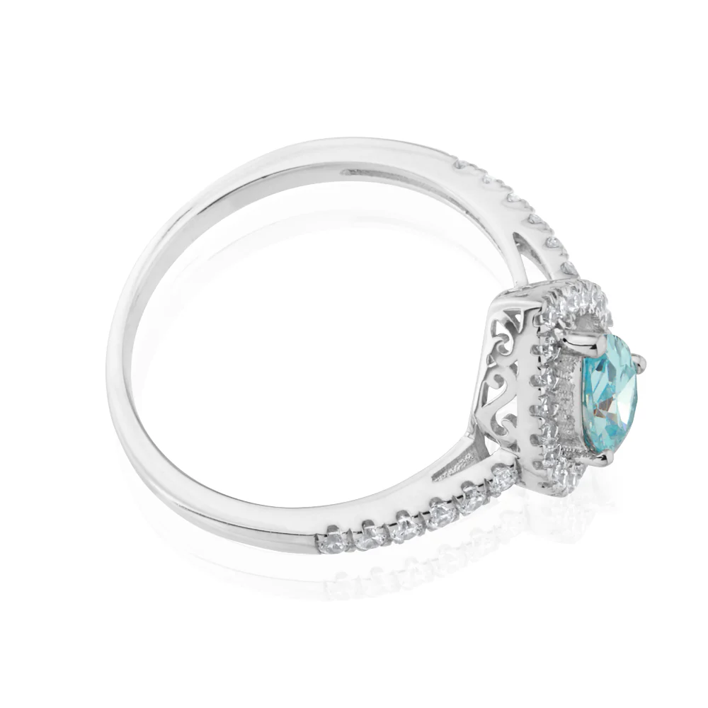 Sterling Silver Zirconia Set Ring *Resize 1-2 Sizes Up* - Image 2