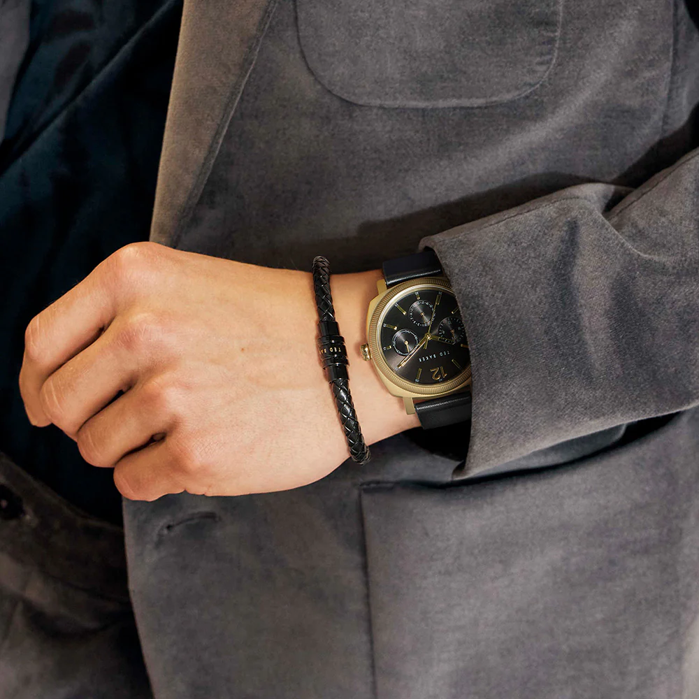 Ted Baker BKGFW2222 Boxset Black Leather Watch and Bracelet - Image 5