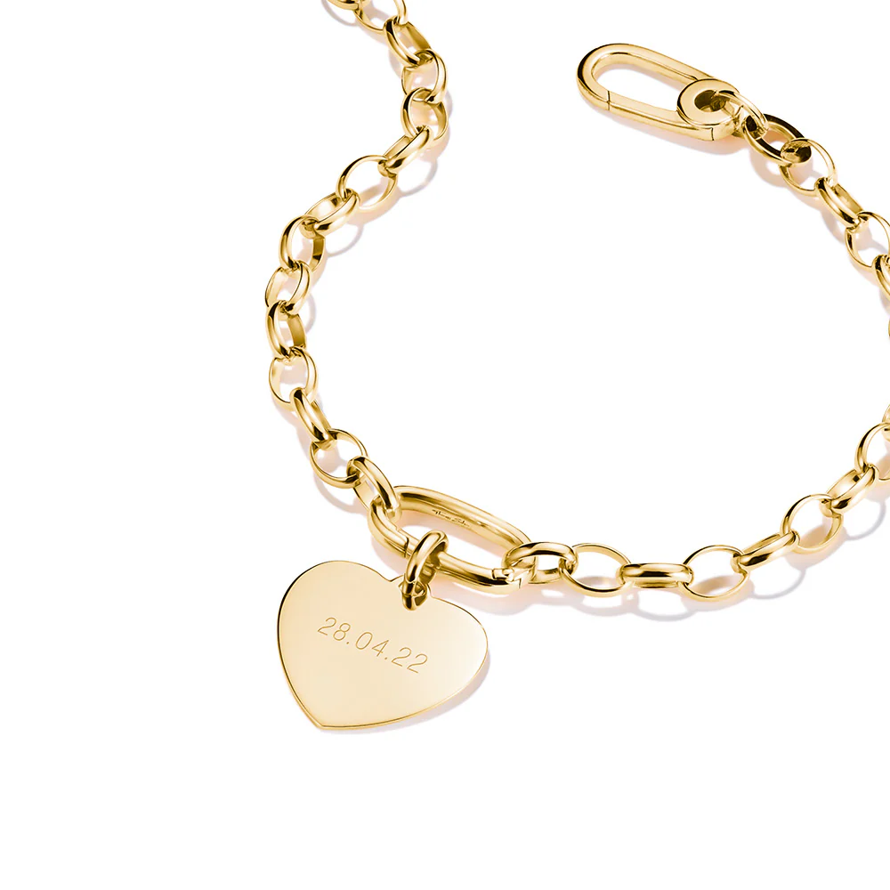 Thomas Sabo CC Connect Engravable Yellow Gold-Plated Heart Large - Image 2