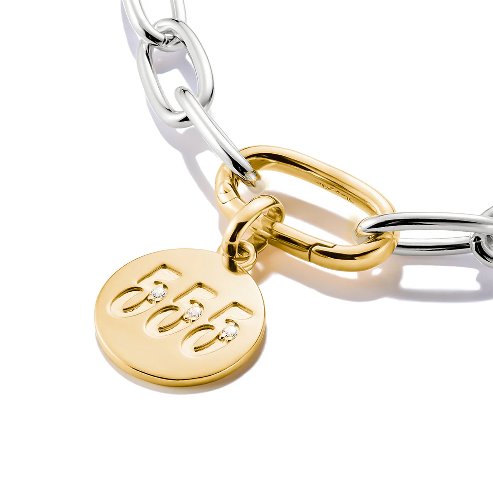 Thomas Sabo CC Connect Yellow Gold-Plated CZ '555' Angel Number - Image 2
