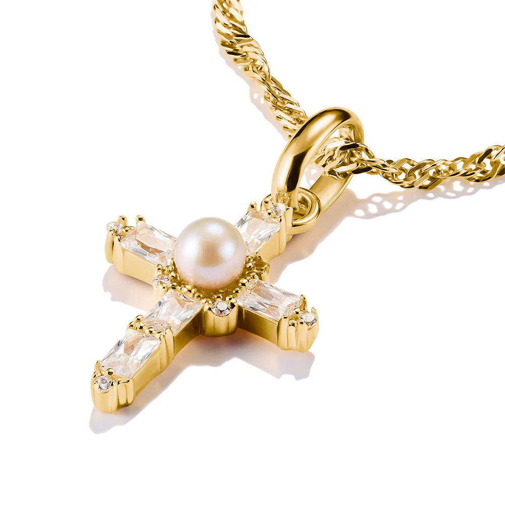 Thomas Sabo CC Connect Yellow Gold-Plated CZ Vintage Cross - Image 2