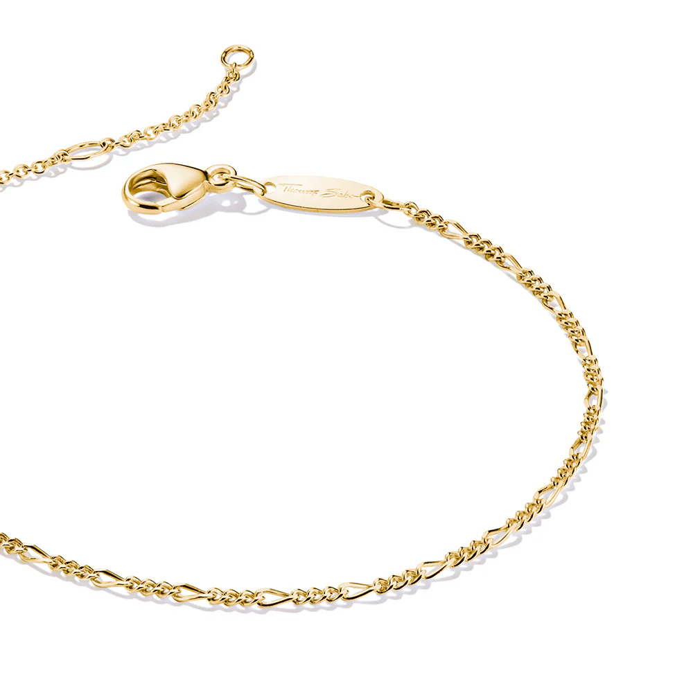 Thomas Sabo CC Connect Yellow Gold-Plated Figaro Chain Bracelet - Image 2