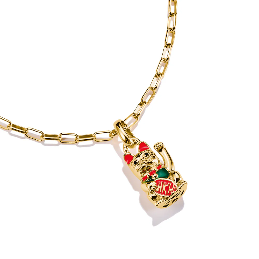 Thomas Sabo CC Connect Yellow Gold-Plated Waving Cat - Image 2