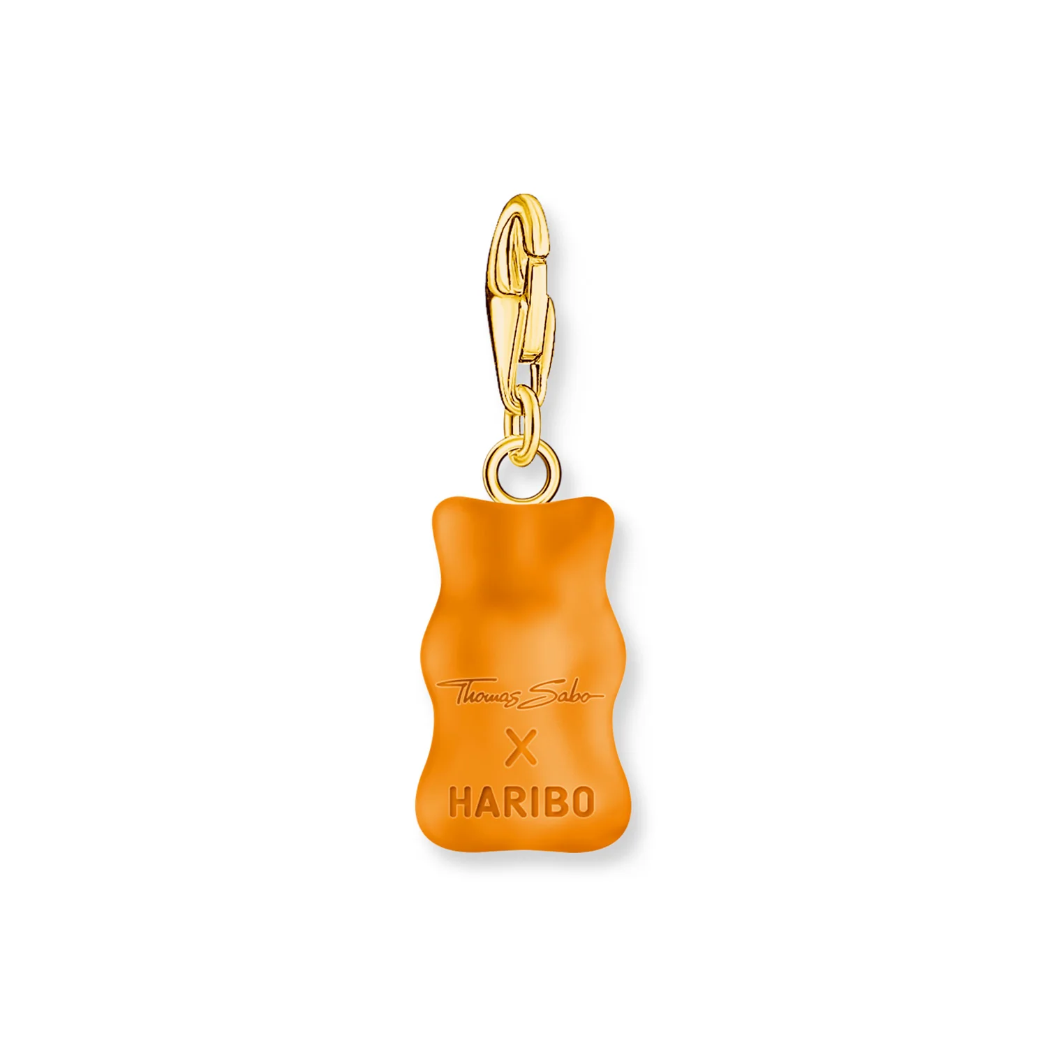 Thomas Sabo Gold Plated Sterling Silver Charm Club Haribo Orange Bear Charm - Image 2