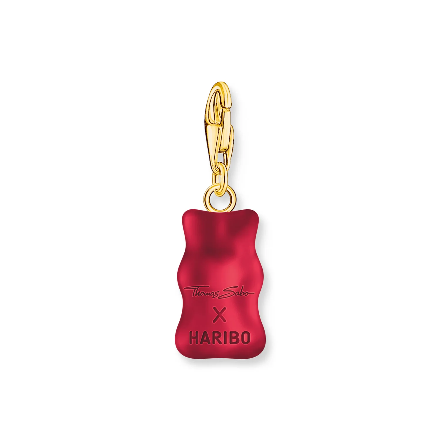 Thomas Sabo Gold Plated Sterling Silver Charm Club Haribo Strawberry Red Bear Charm - Image 2