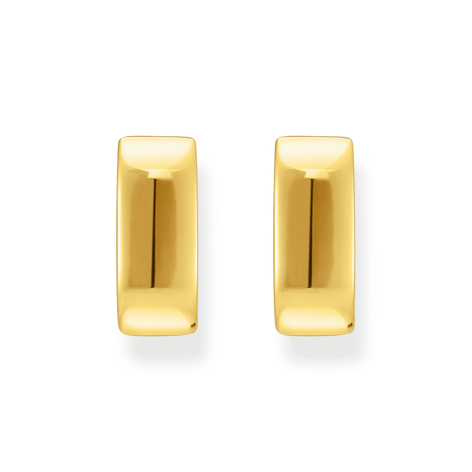 Thomas Sabo Gold Plated Sterling Silver Essential Angular 16mm Hoop Earrings - Image 2