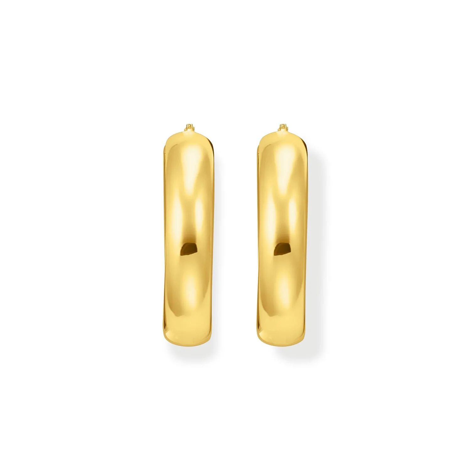 Thomas Sabo Gold Plated Sterling Silver Essential Chunky 34mm Hoop Earrings - Image 2