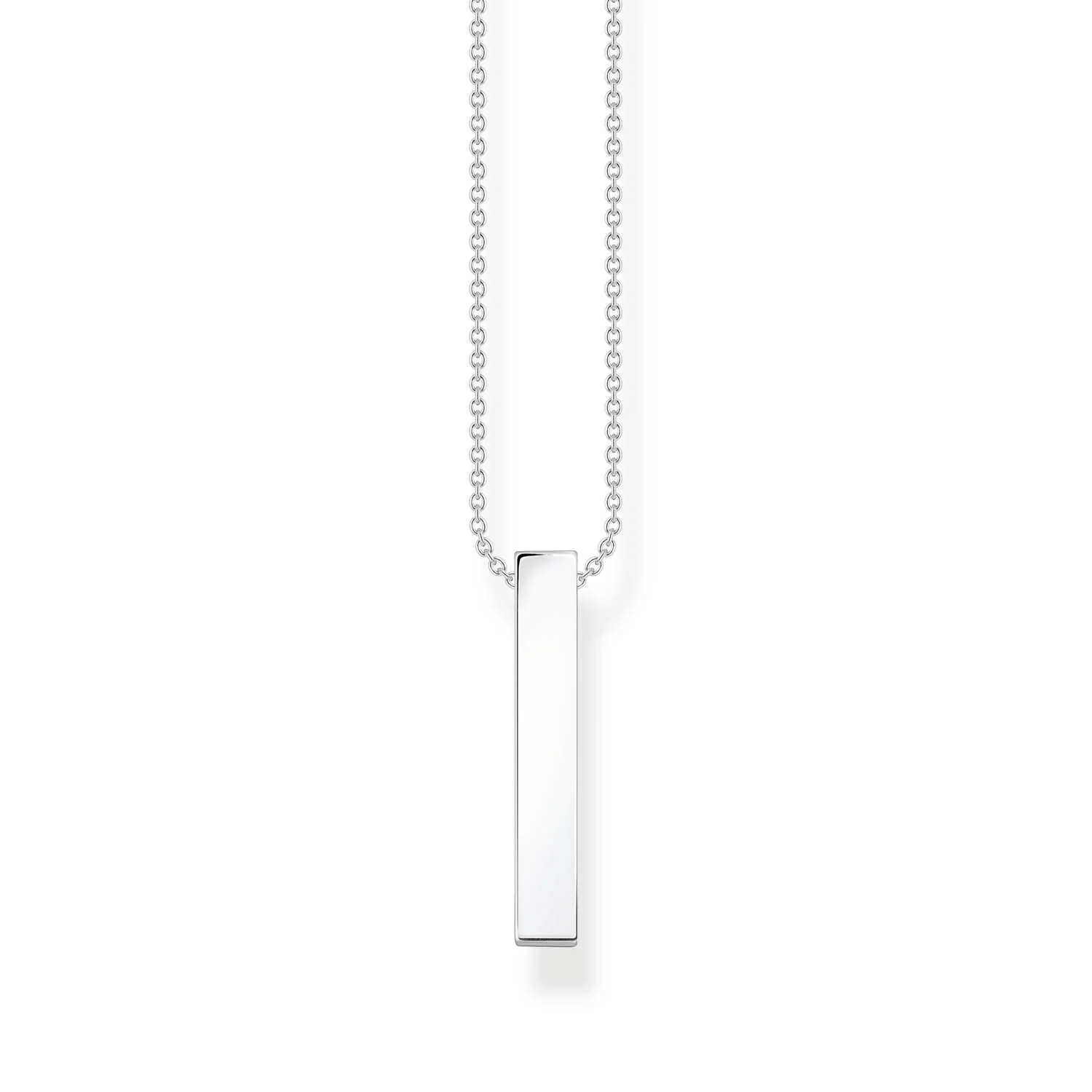 Thomas Sabo Heritage Engrav Sterling Silver CZ Bar On 40-45cm Chain - Image 2