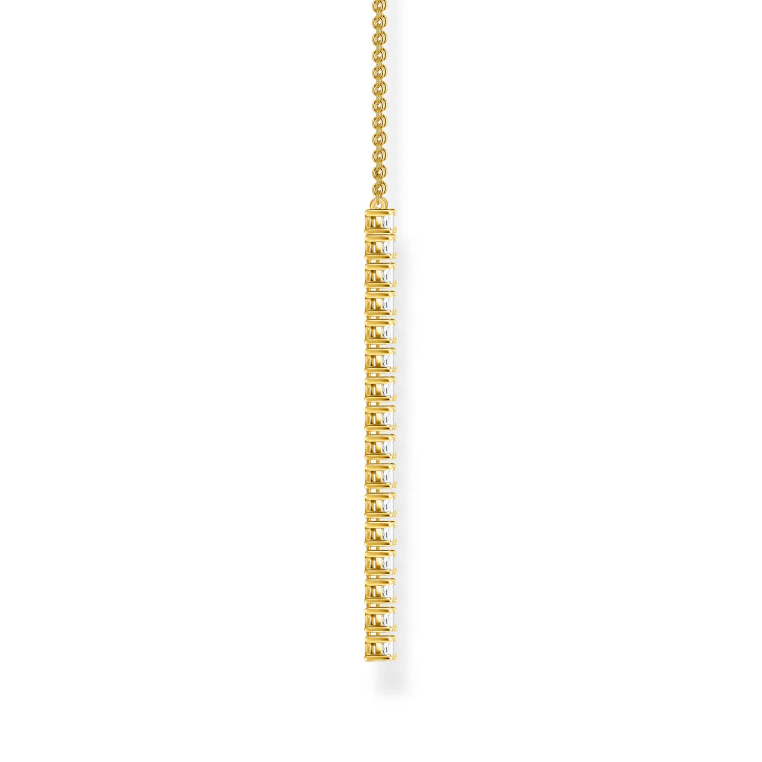 Thomas Sabo Heritage Gold Plated Sterling Silver CZ Bar on 40-45cm Chain - Image 3