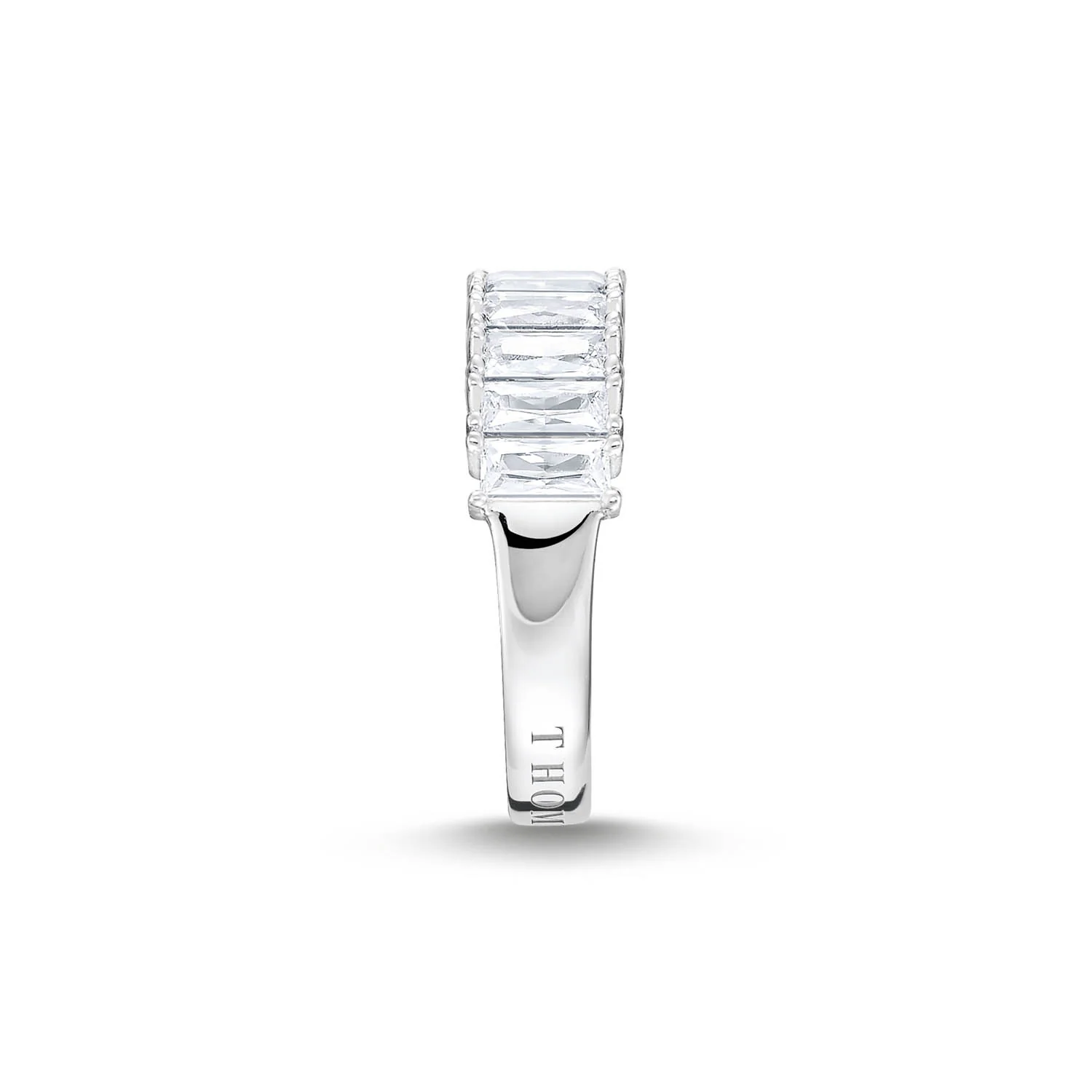Thomas Sabo Heritage Sterling Silver Baguette Cut CZ Ring - Image 2
