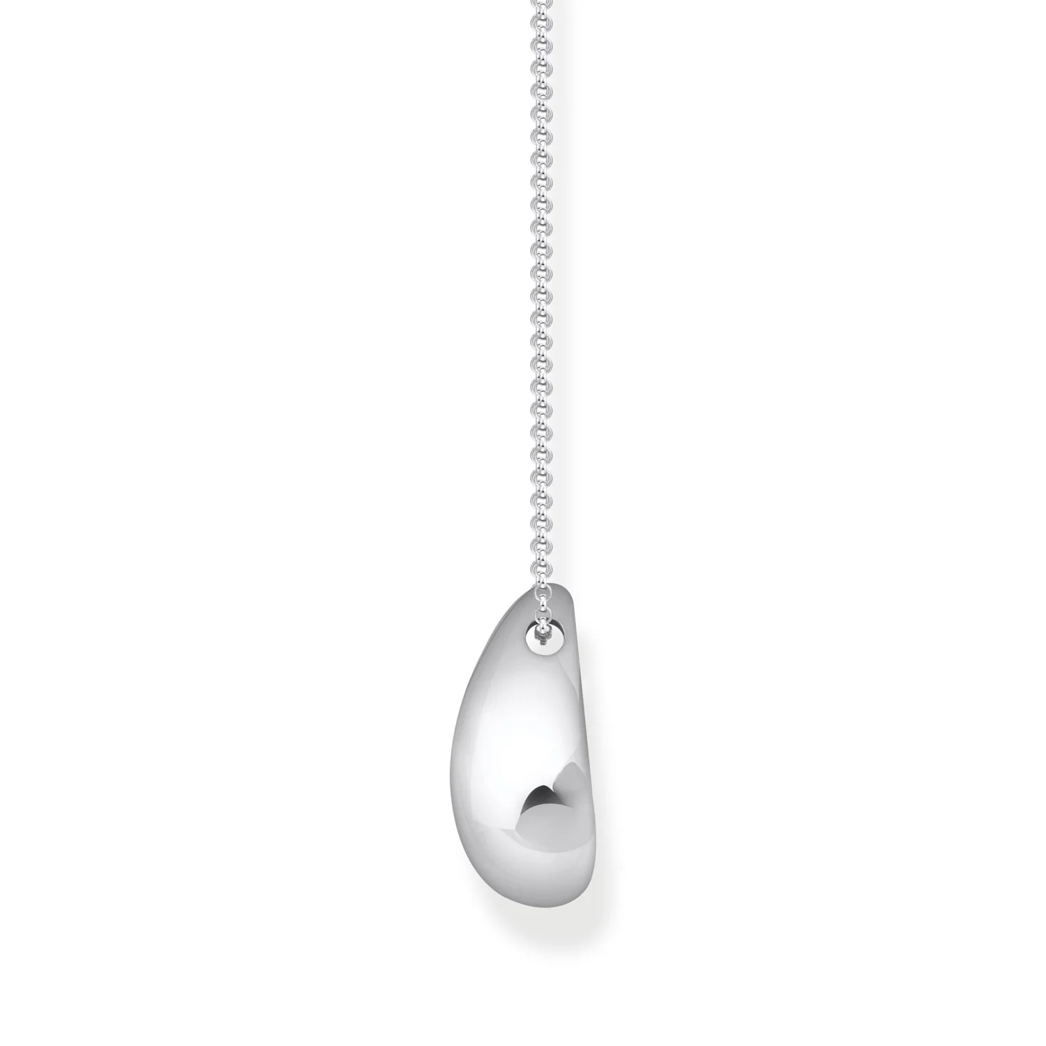 Thomas Sabo Sterling Silver Bold Organic Drop Pendant On 45-50cm Chain - Image 2