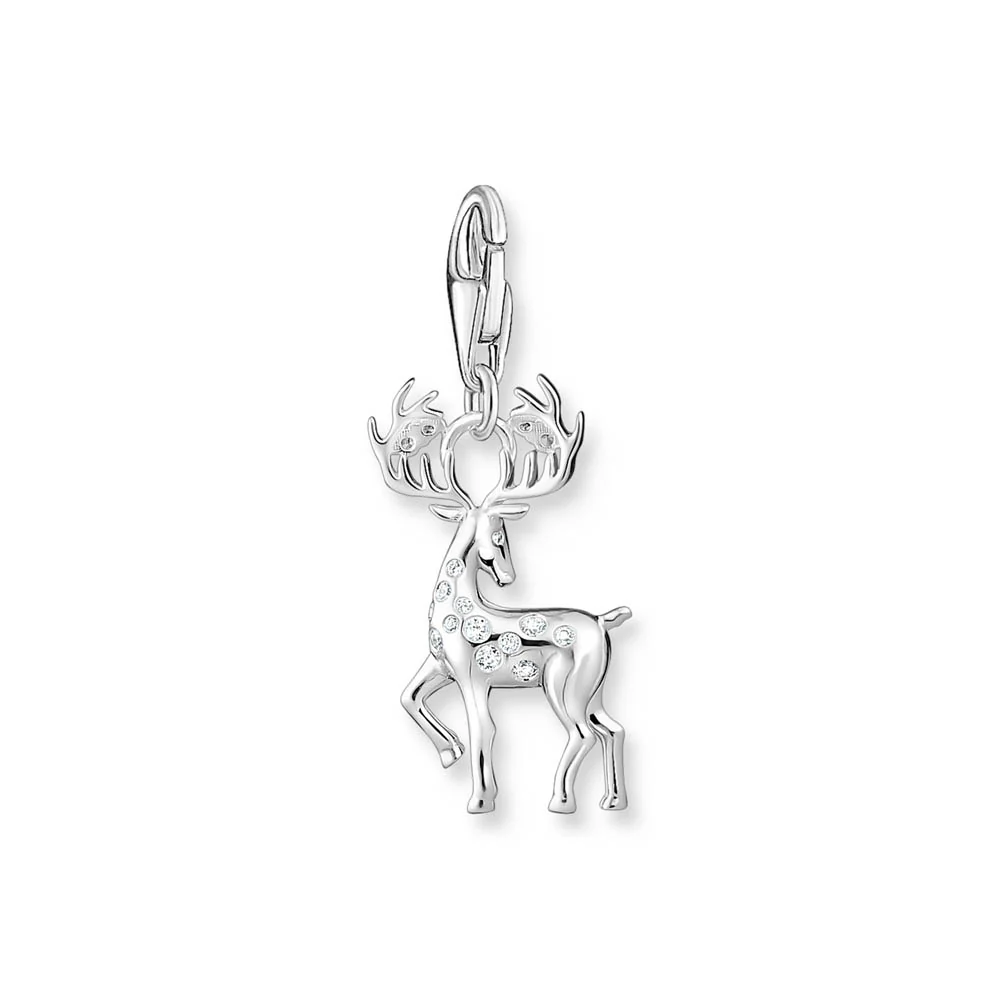 Thomas Sabo Sterling Silver Charm Club Reindeer Charm - Image 3
