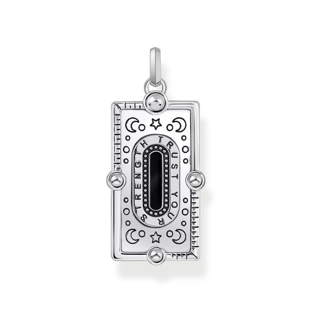 Thomas Sabo Sterling Silver Cosmic Black Onyx Sanke pendant - Image 2