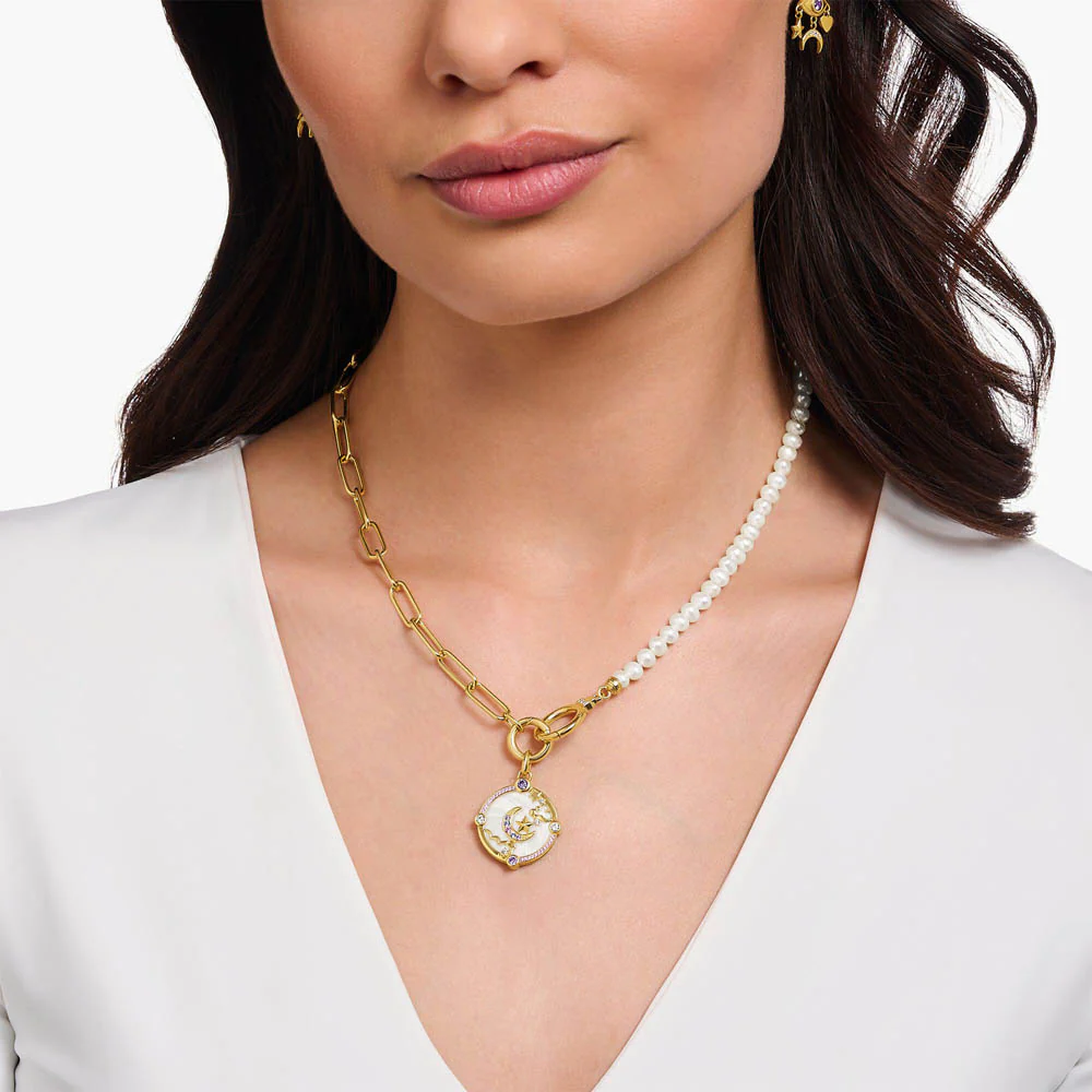 Thomas Sabo Sterling Silver Cosmic Fresh Water Pearl 42-47cm Chain - Image 2