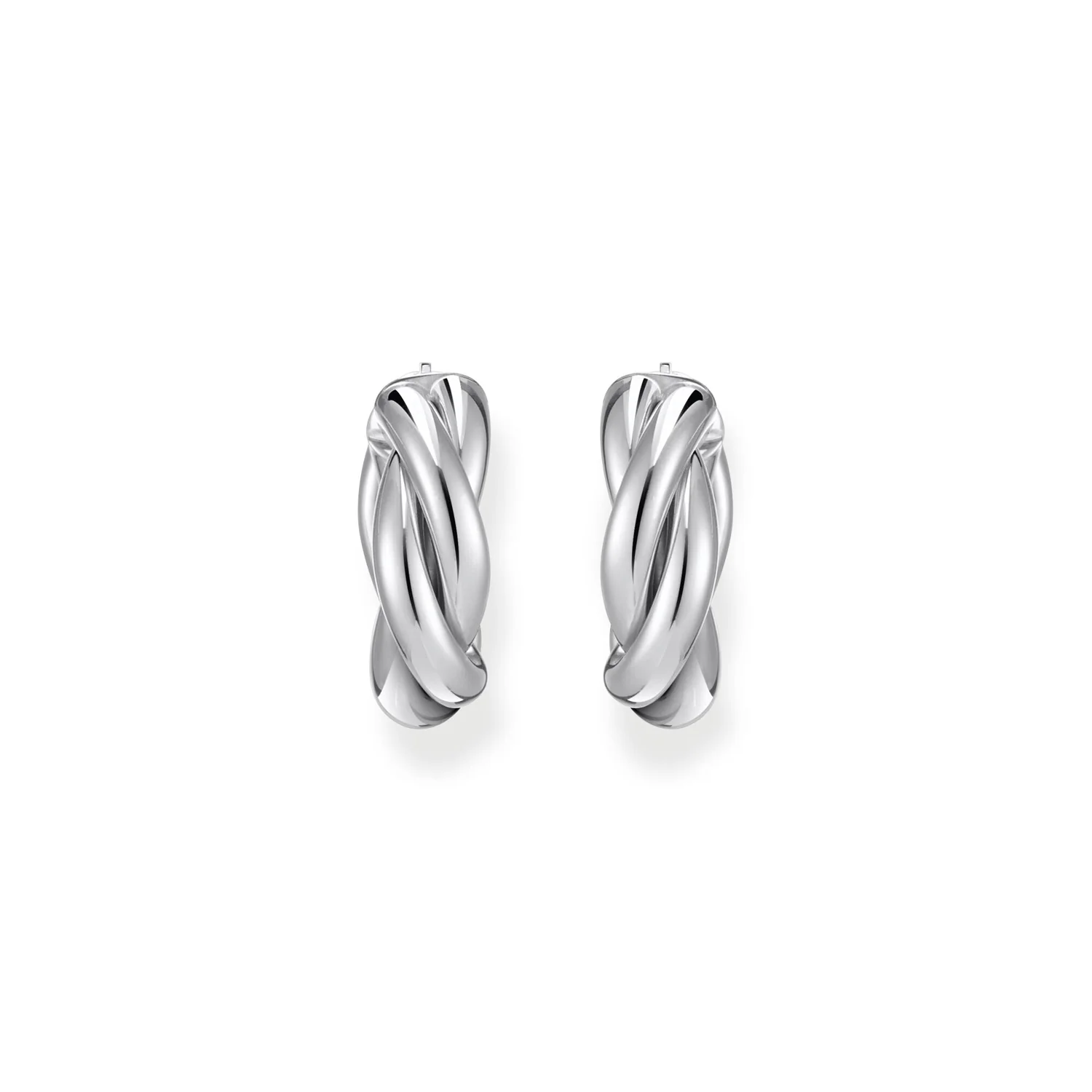 Thomas Sabo Sterling Silver Essential Twisted 20mm Hoop Earrings - Image 2