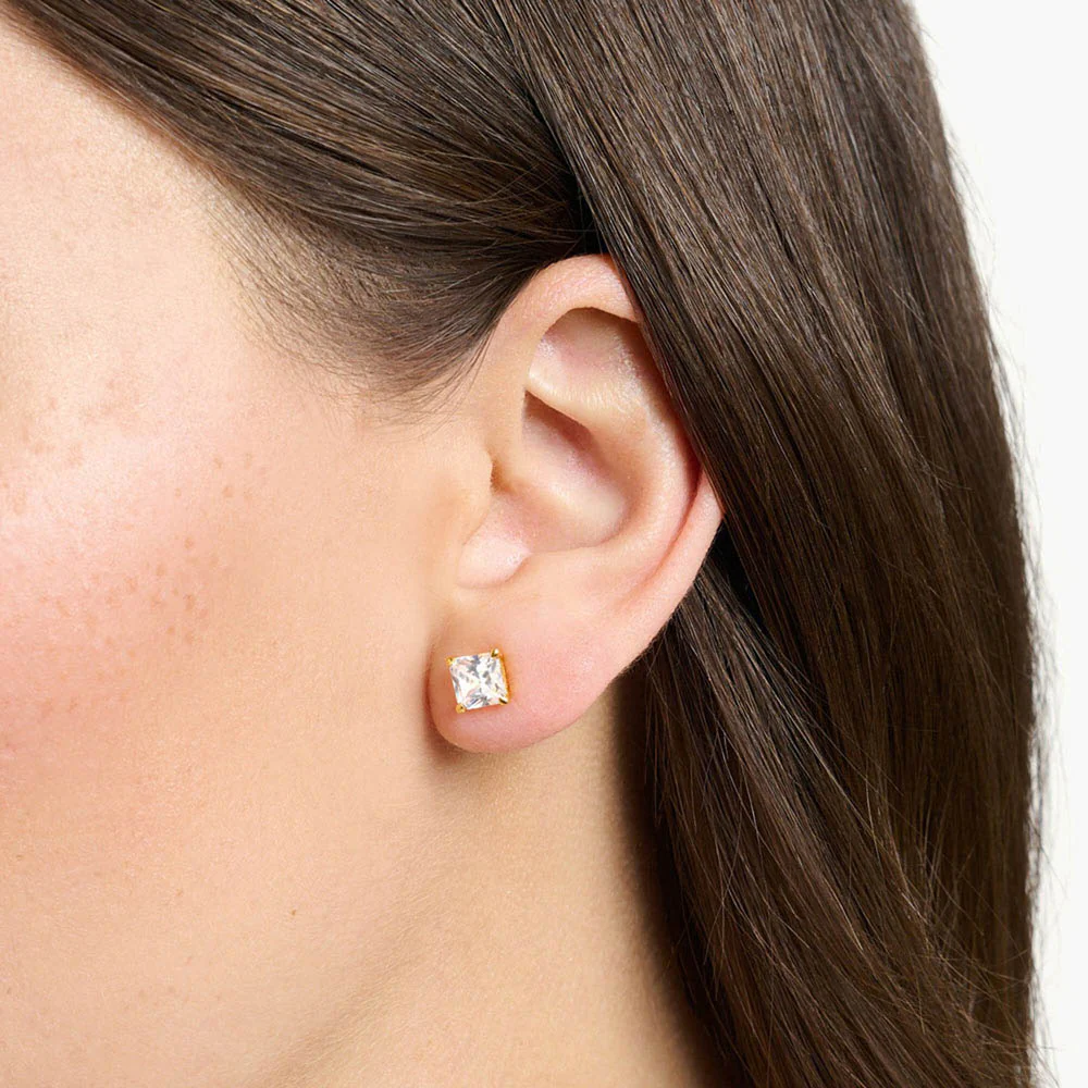 Thomas Sabo Sterling Silver Gold Plated Magic Stones CZ Stud Earrings - Image 2