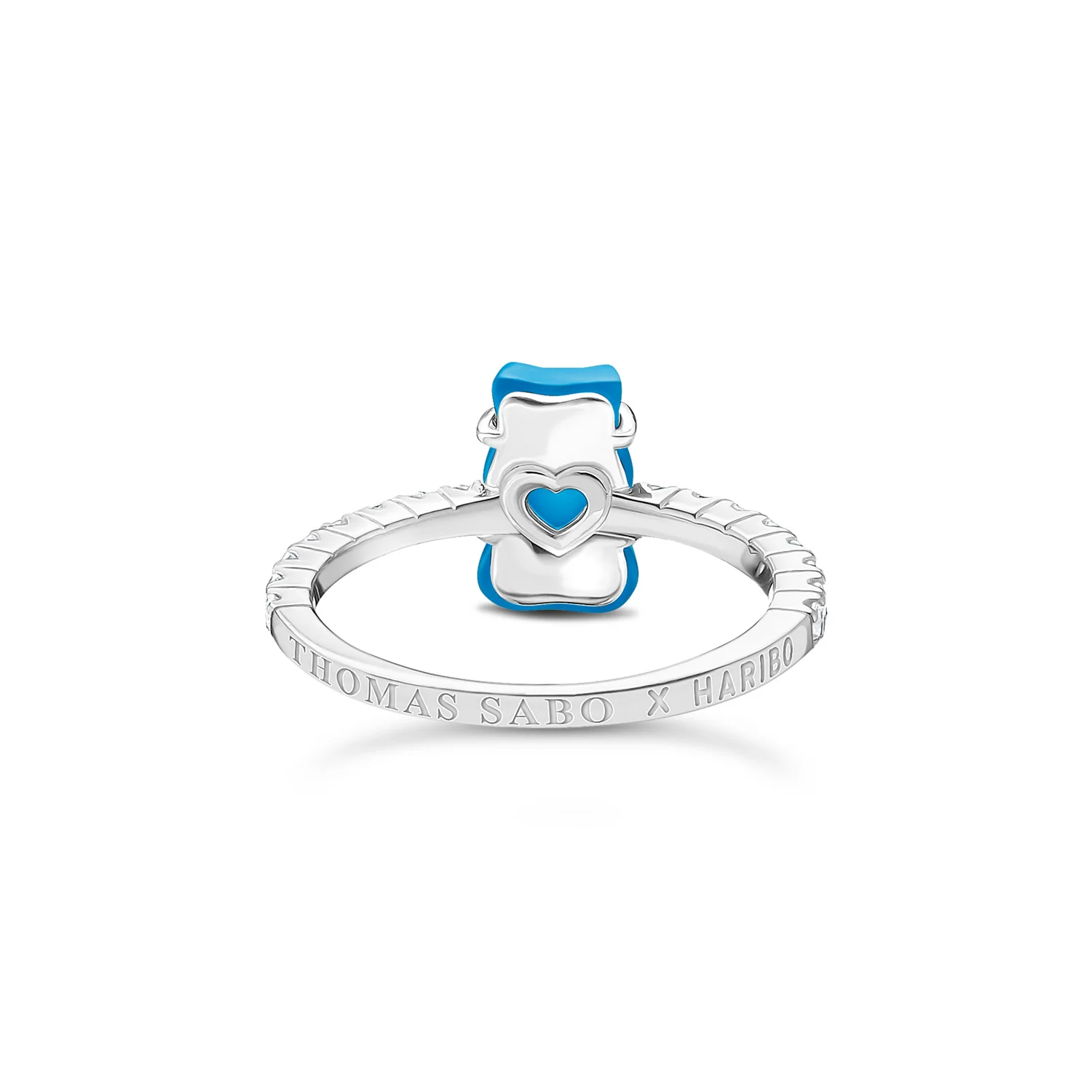Thomas Sabo Sterling Silver Haribo Cubic Zirconia Blueberry Blue Bear Ring - Image 2
